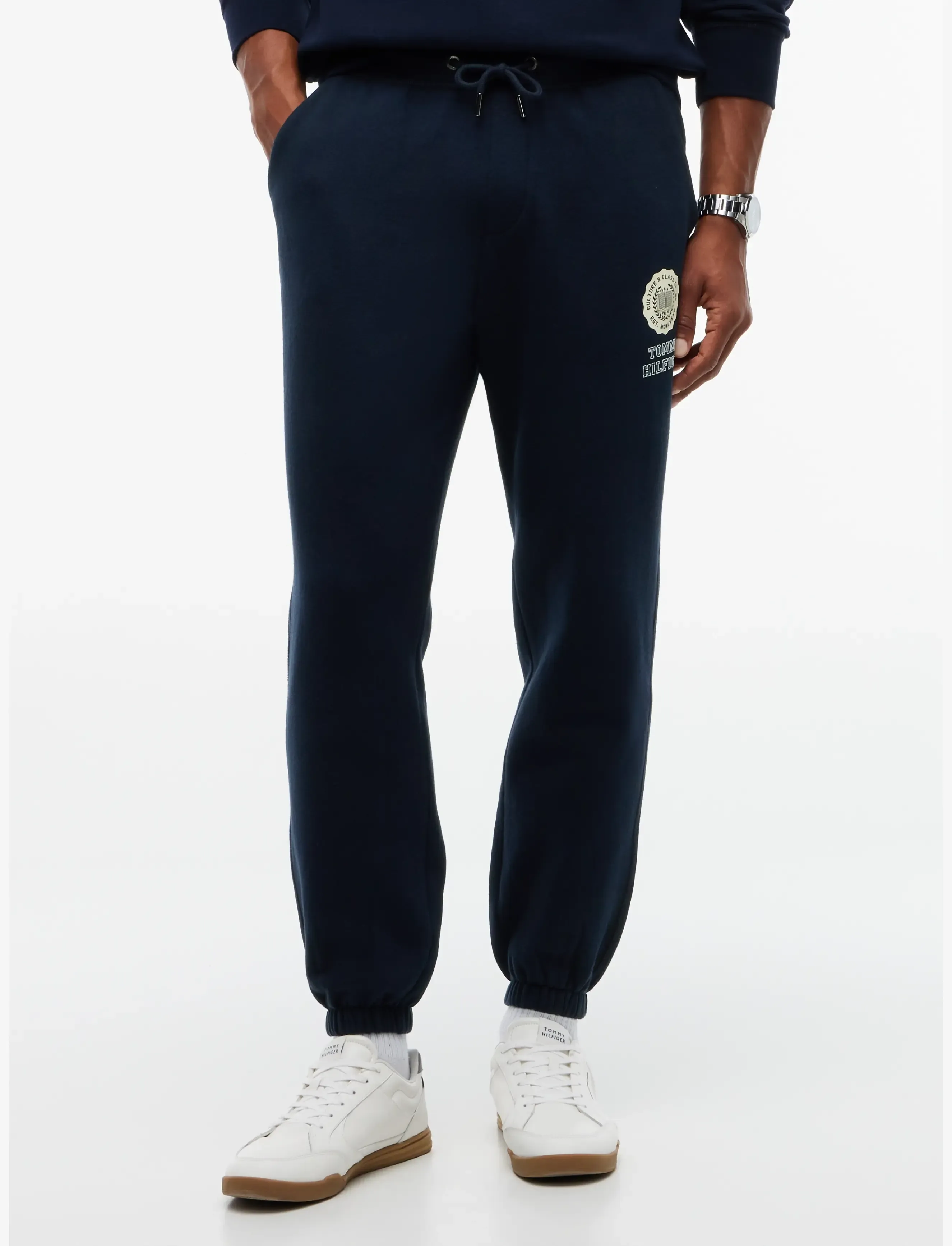 Tommy Hilfiger GRAPHIC VARSITY ROUNDEL PANT - Tommy Hilfiger - NAVY BLUE / navy