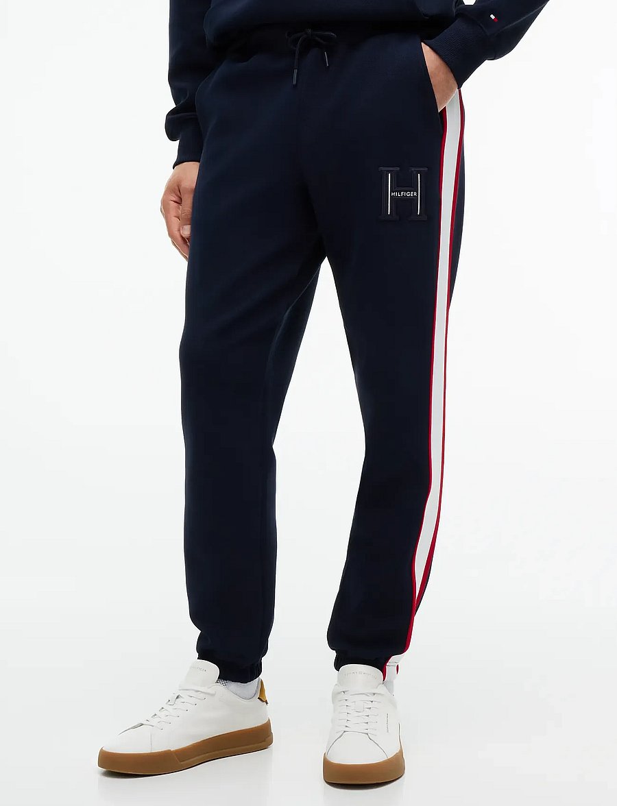 Tommy Hilfiger - RWB PIQUE H BAGDE REG PANT - nach anlass kaufen - navy blue - 0