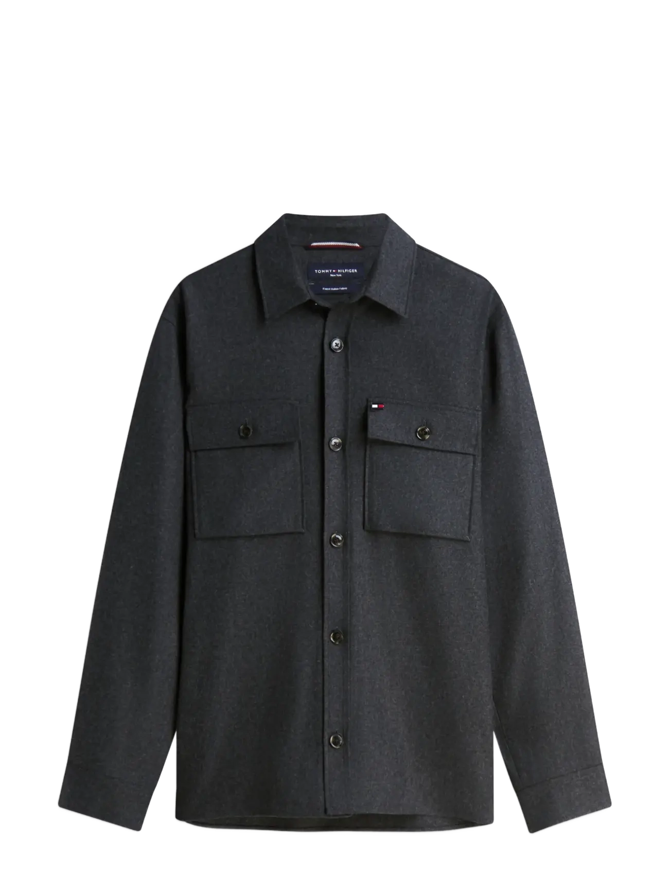 Tommy Hilfiger - NY FLANNEL OVERSHIRT - dark grey heather - 1