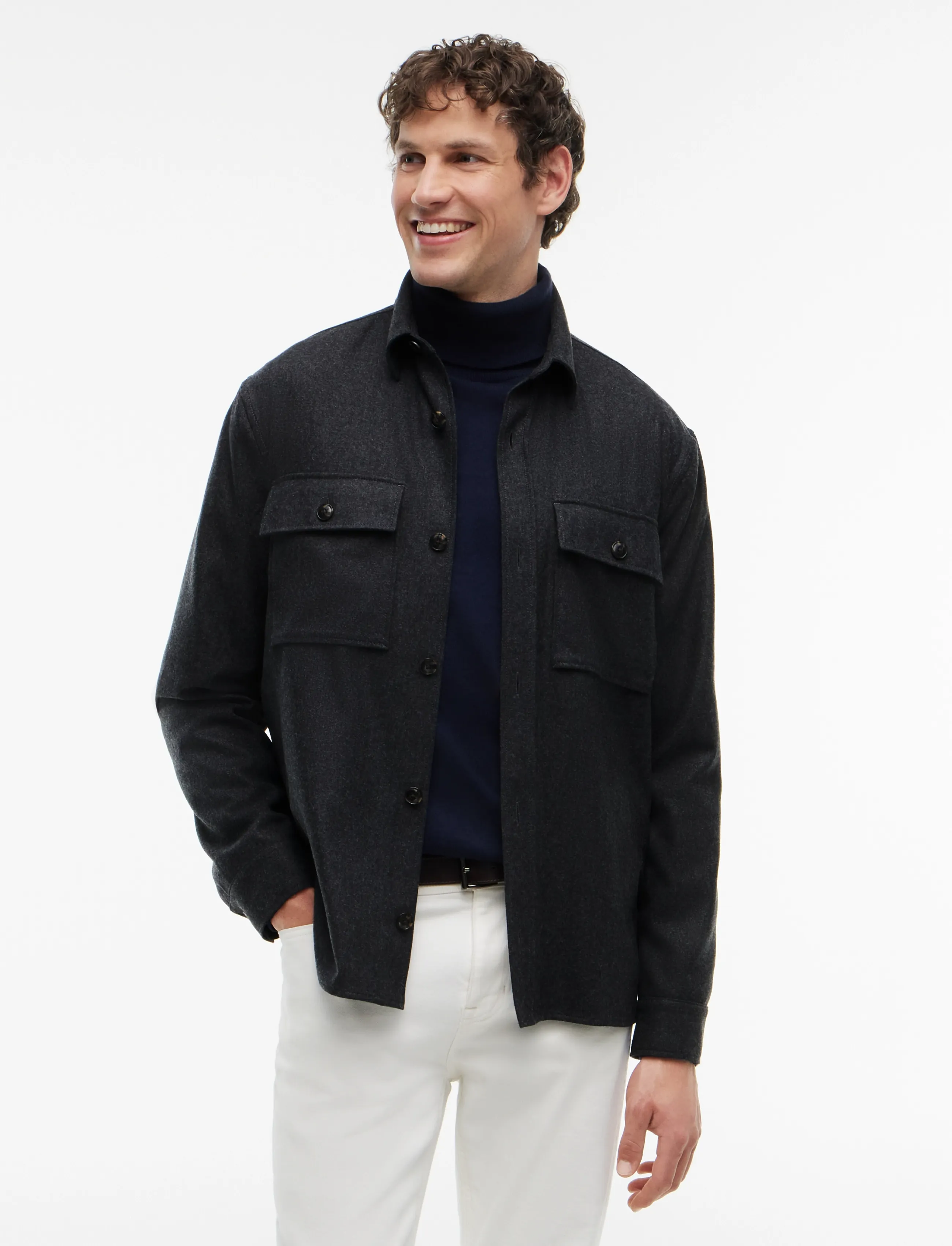 Tommy Hilfiger NY FLANNEL OVERSHIRT - Nach Stil kaufen - DARK GREY HEATHER / grey