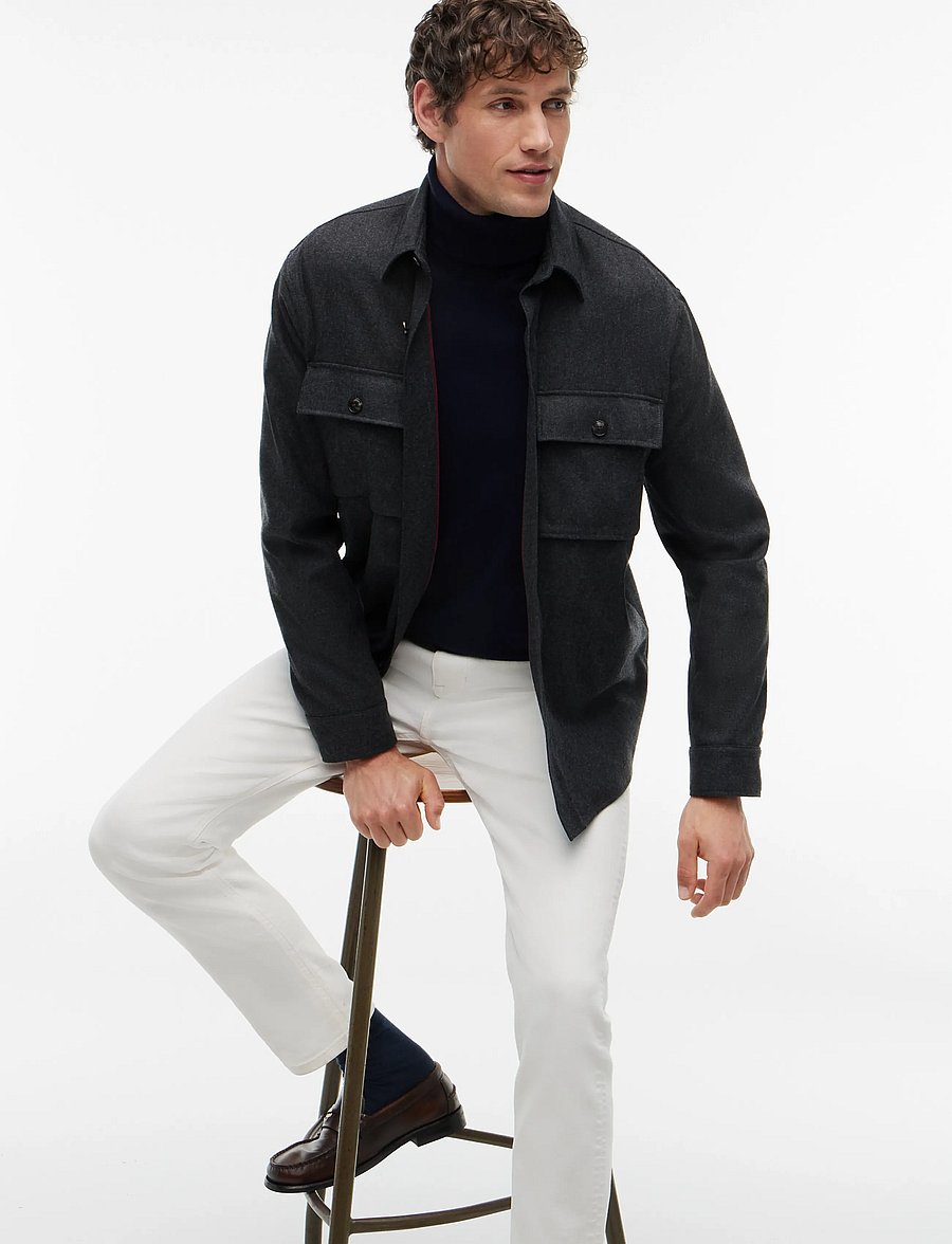 Tommy Hilfiger - NY FLANNEL OVERSHIRT - dark grey heather - 3