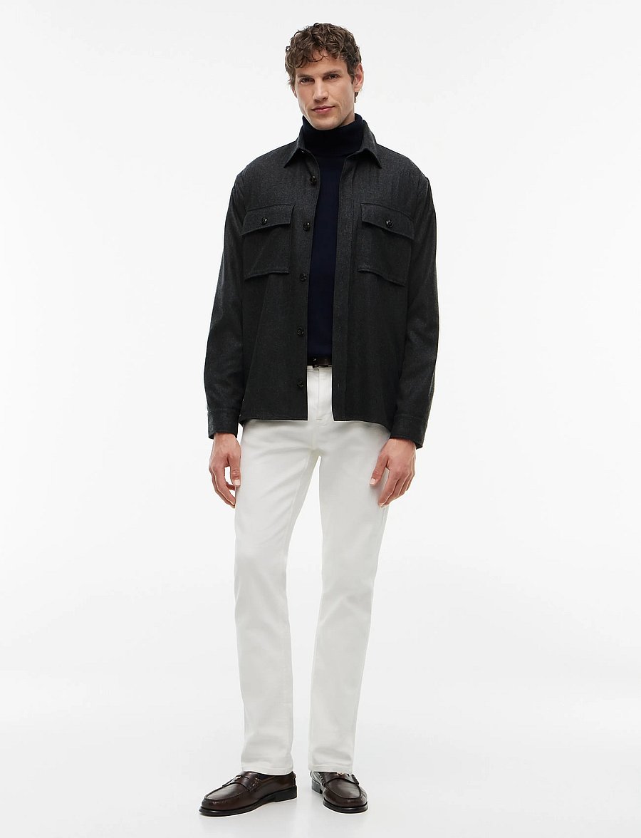 Tommy Hilfiger - NY FLANNEL OVERSHIRT - dark grey heather - 4