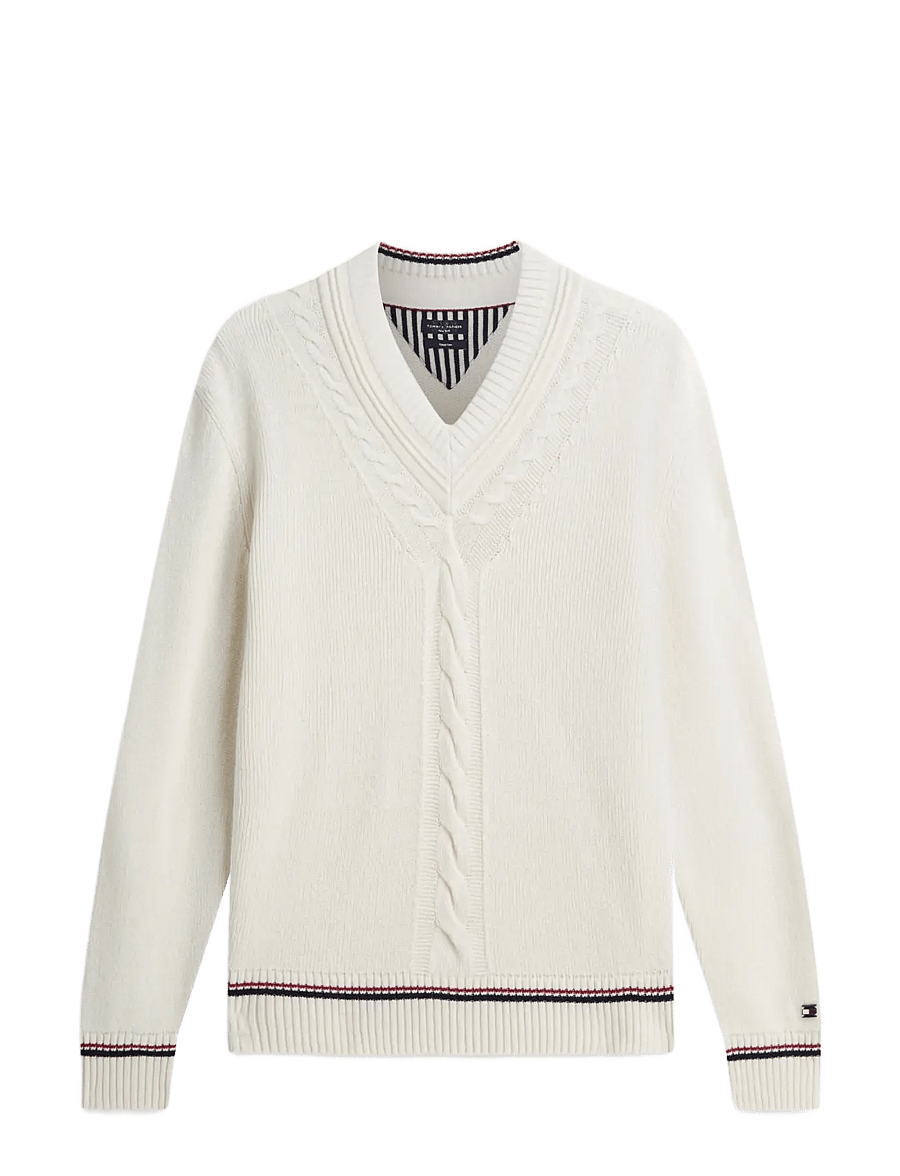 Tommy Hilfiger - NY EXPRESSIVE CRICKET SWEATER - ivory petal - 1