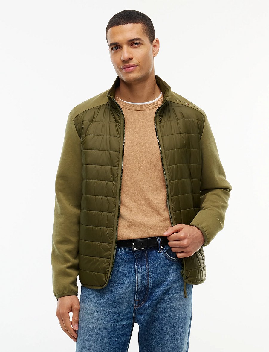 Tommy Hilfiger - MIXED MEDIA COLOR BLOCK ZT - hybridjakker - huntsman green mash green - 0