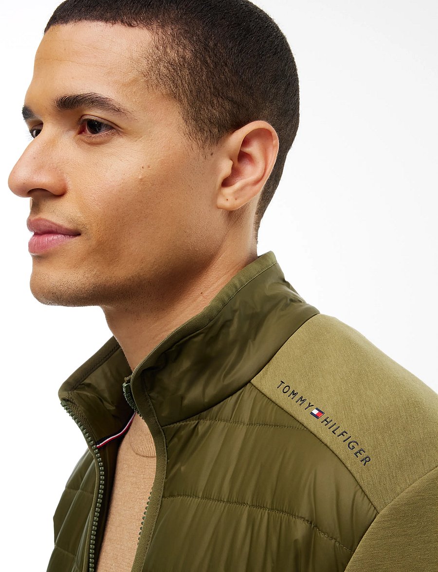 Tommy Hilfiger - MIXED MEDIA COLOR BLOCK ZT - hybridjakker - huntsman green mash green - 3