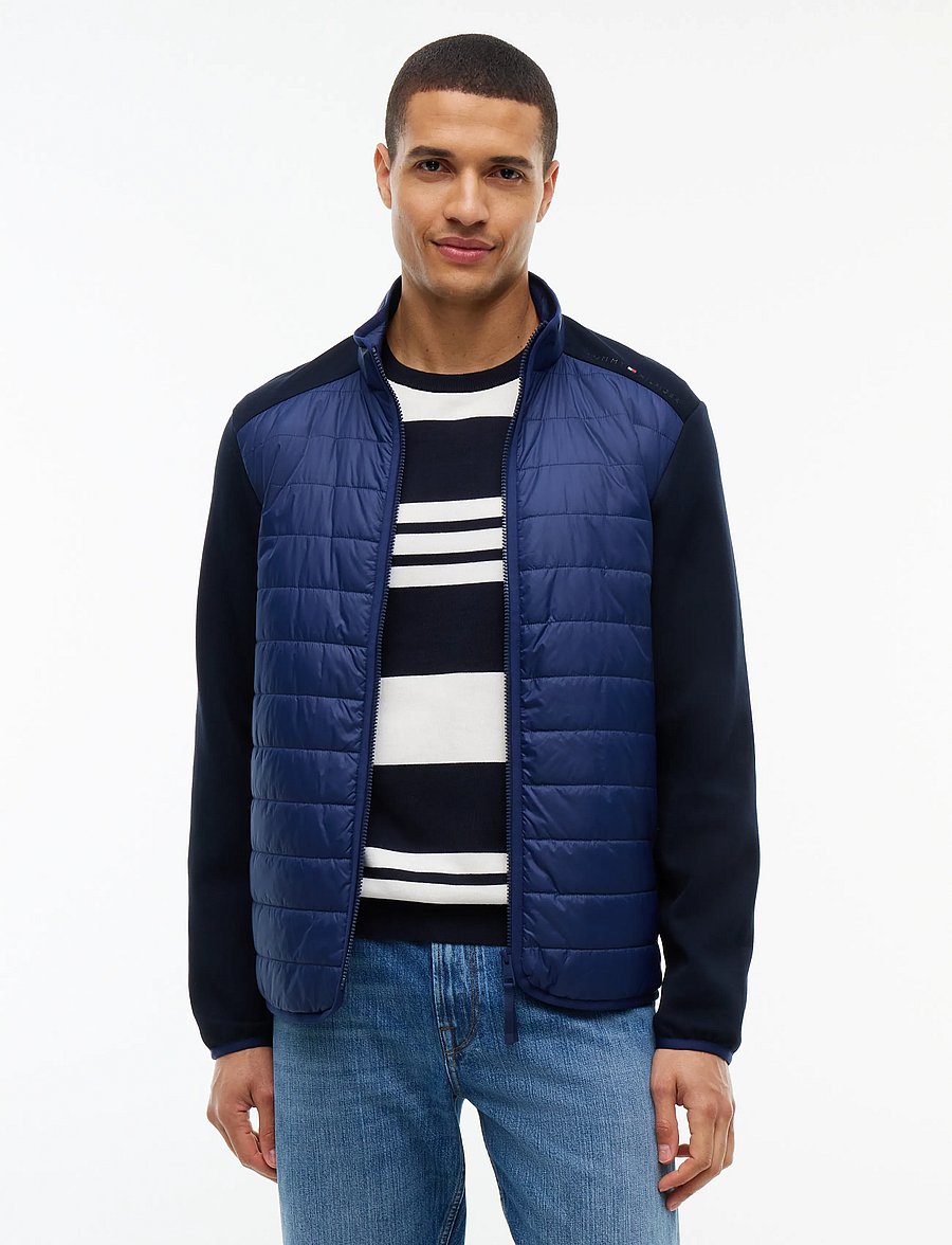 Tommy Hilfiger - MIXED MEDIA COLOR BLOCK ZT - hybrid-jacken - carbon navy navy blue - 0