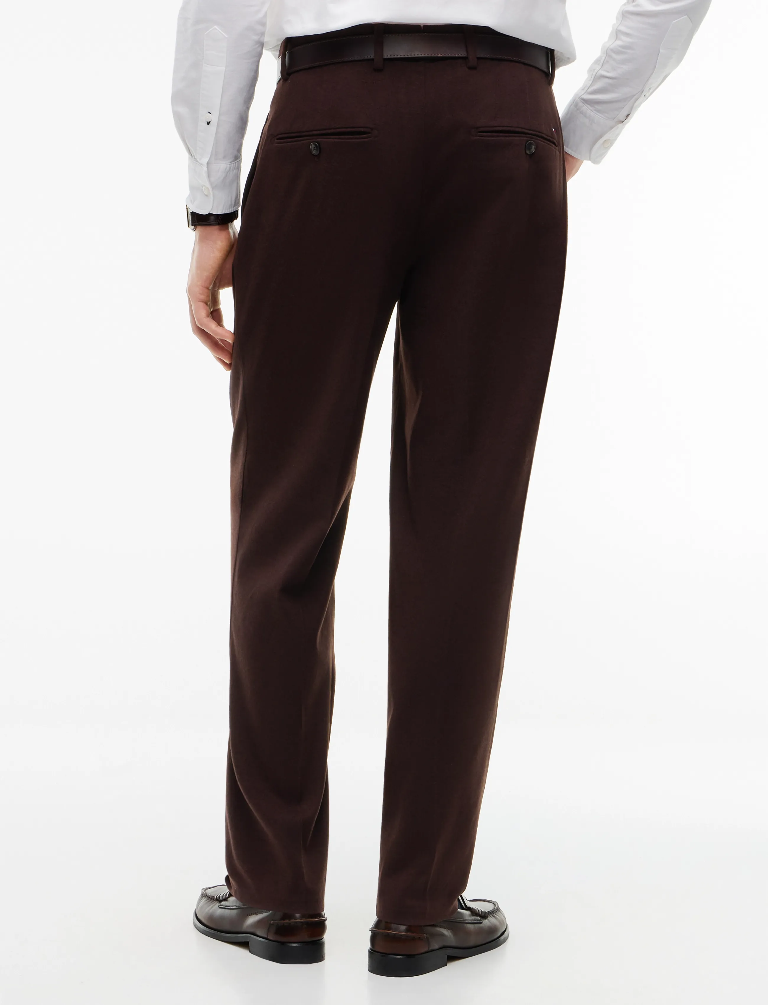Tommy Hilfiger - NY SOLID BRUSHED DRESS PANTS - anzugshosen - chocolate - 2
