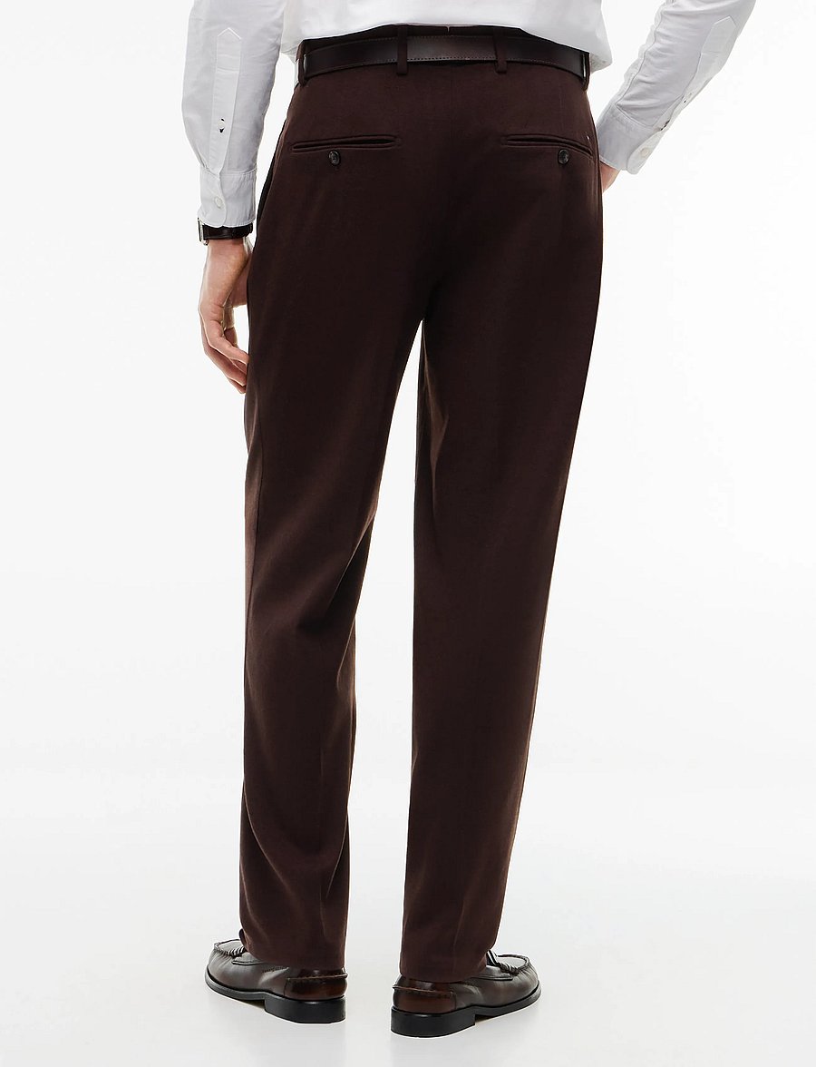 Tommy Hilfiger - NY SOLID BRUSHED DRESS PANTS - suit trousers - chocolate - 2