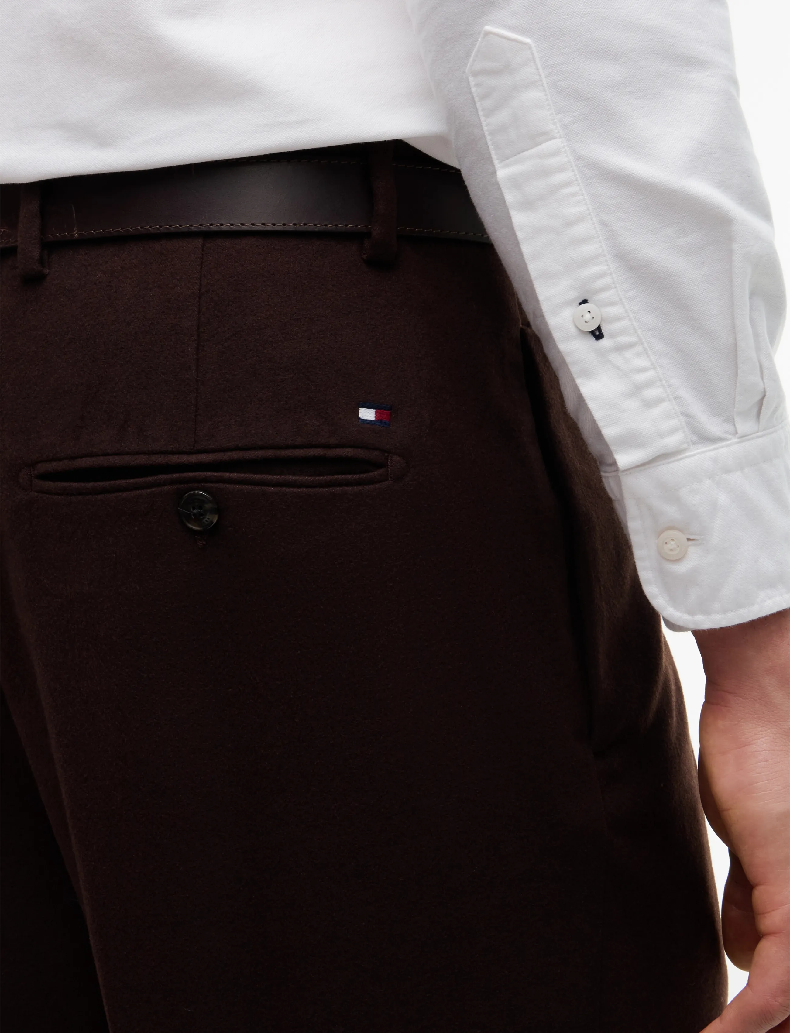 Tommy Hilfiger - NY SOLID BRUSHED DRESS PANTS - anzugshosen - chocolate - 4