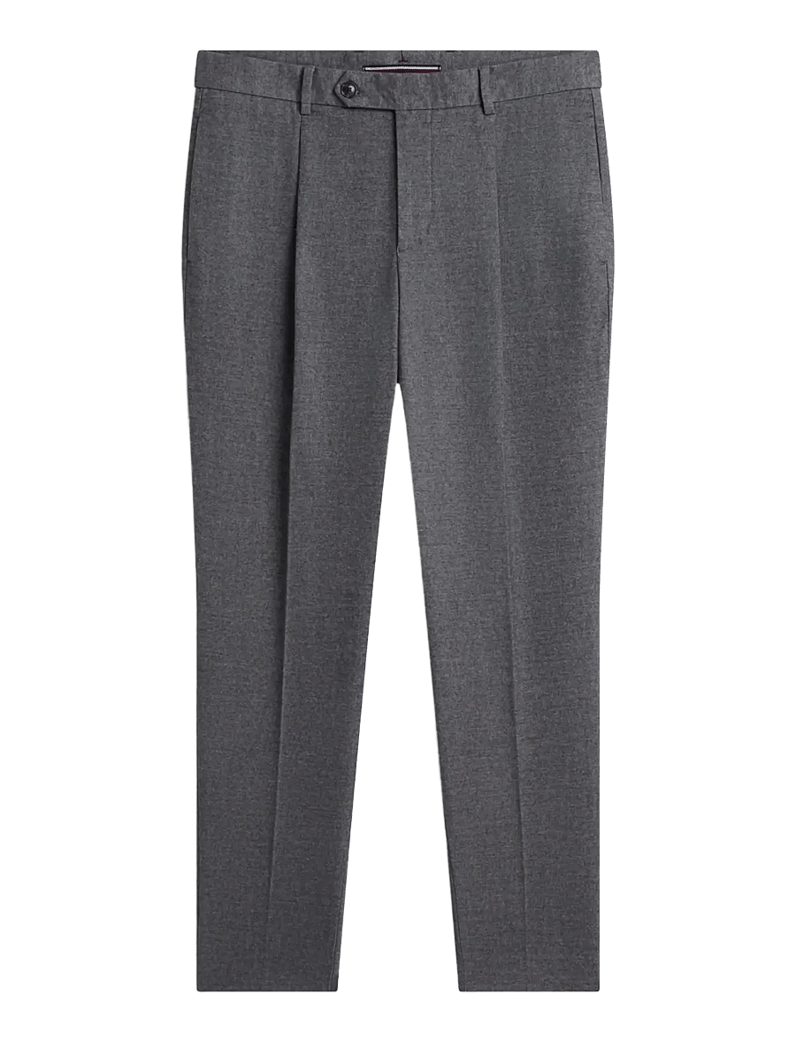Tommy Hilfiger - NY SOLID BRUSHED DRESS PANTS - habitbukser - dark grey heather - 1