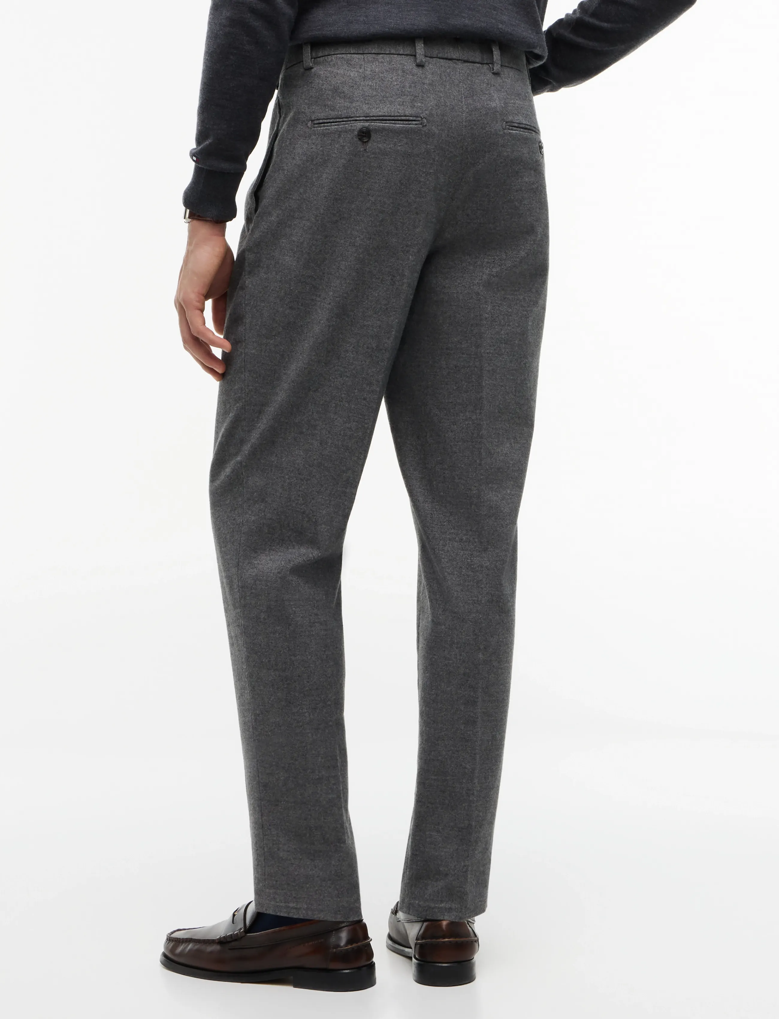 Tommy Hilfiger - NY SOLID BRUSHED DRESS PANTS - habitbukser - dark grey heather - 2