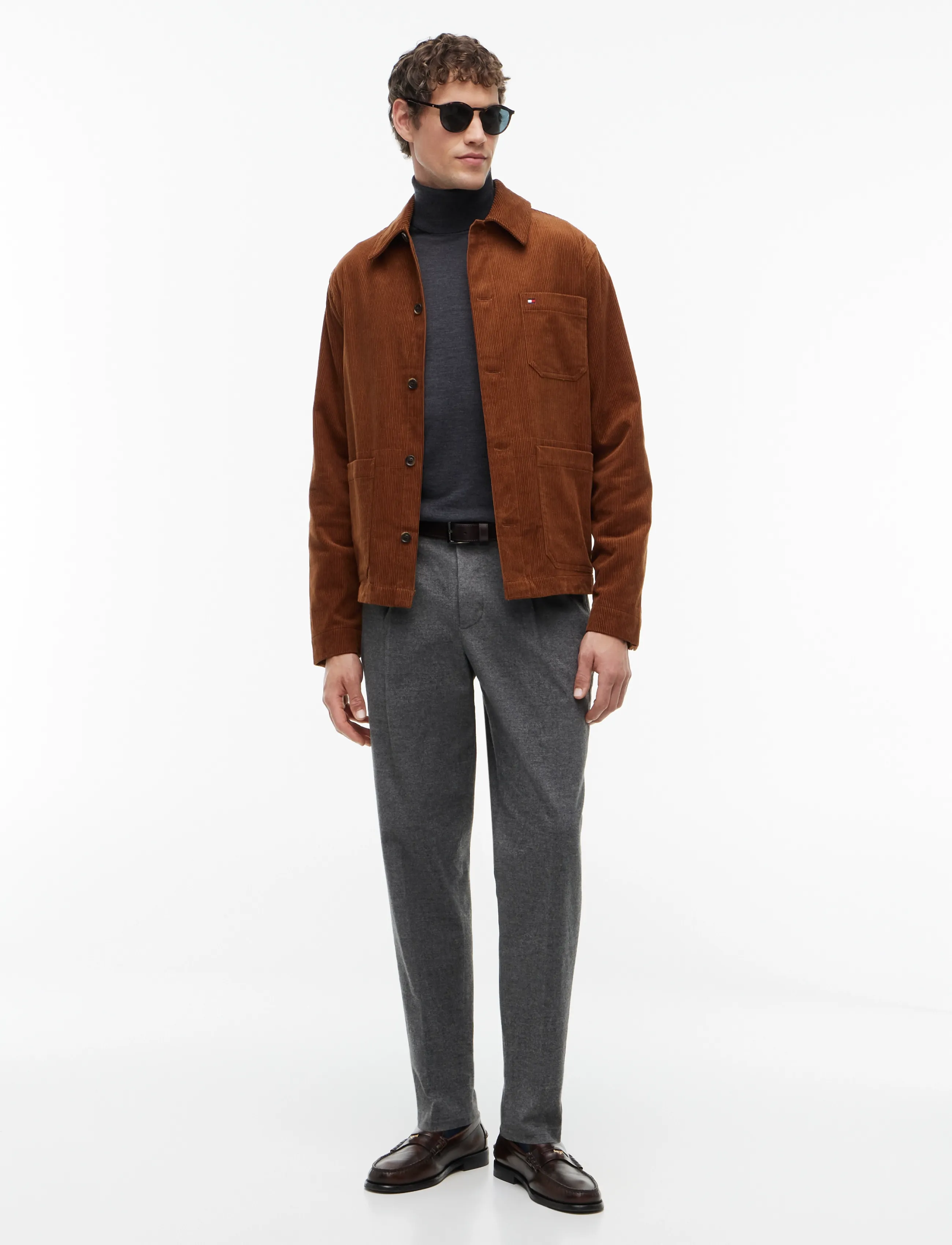 Tommy Hilfiger - NY SOLID BRUSHED DRESS PANTS - habitbukser - dark grey heather - 3