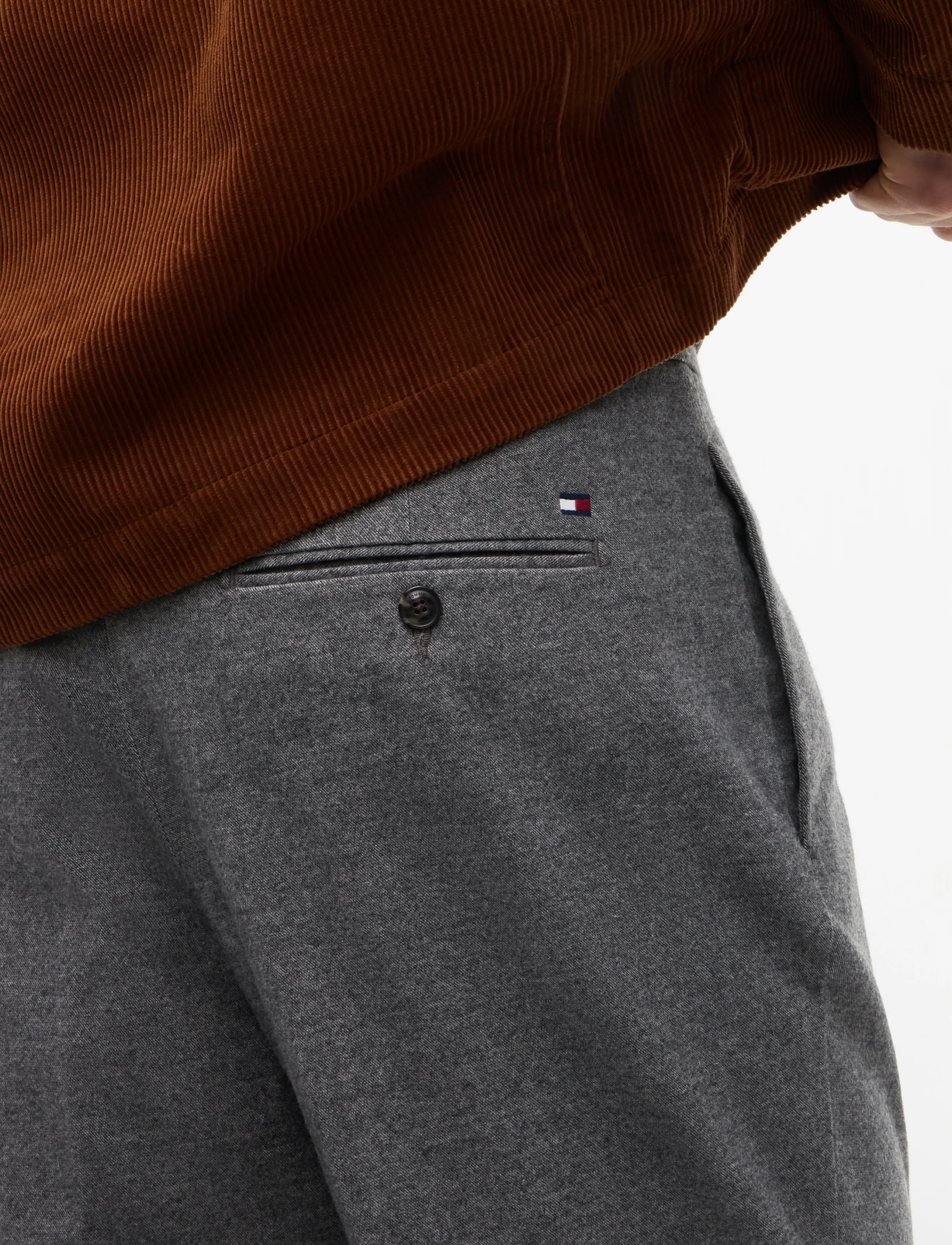 Tommy Hilfiger - NY SOLID BRUSHED DRESS PANTS - habitbukser - dark grey heather - 4