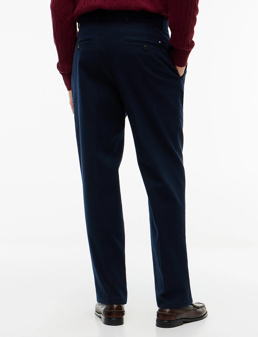 Tommy Hilfiger - NY SOLID BRUSHED DRESS PANTS - suit trousers - navy blue - 2