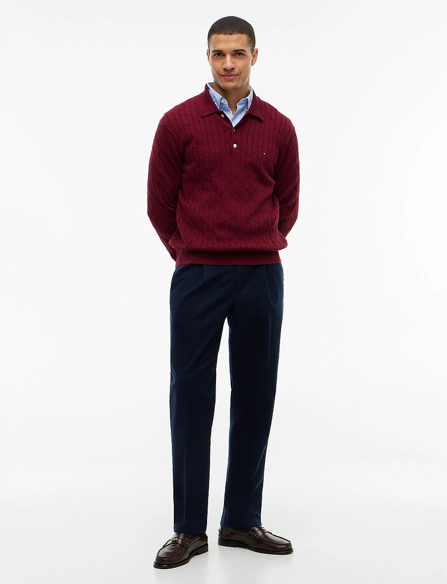 Tommy Hilfiger - NY SOLID BRUSHED DRESS PANTS - suit trousers - navy blue - 3