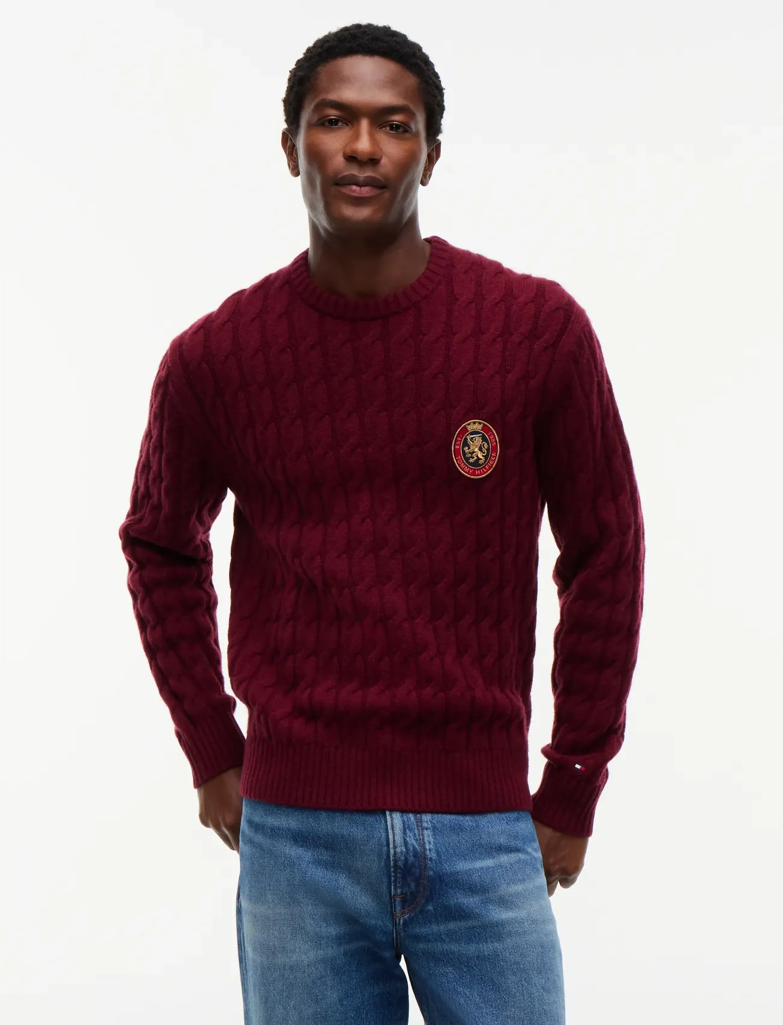 Tommy Hilfiger - ICON CREST GRAPHIC CREW NECK - rundhals - burgundy - 0