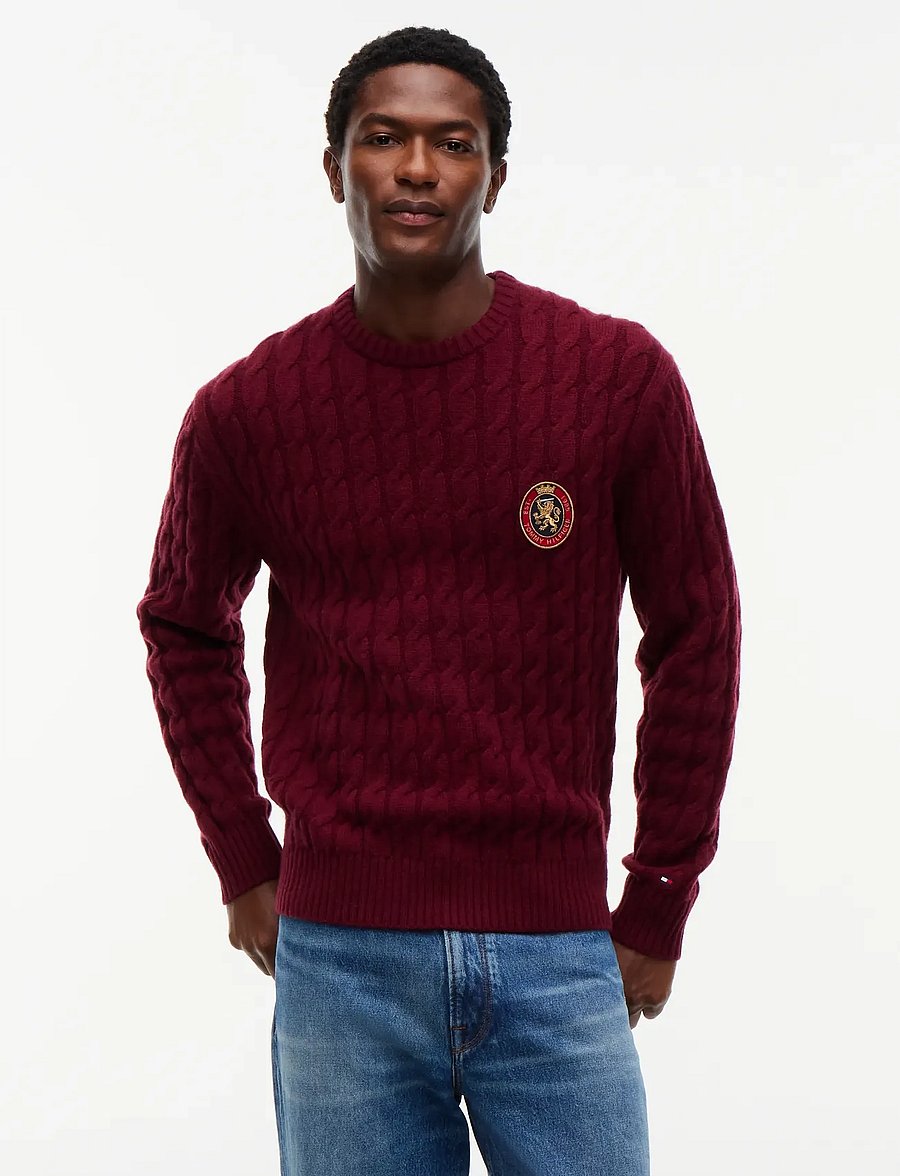 Tommy Hilfiger - ICON CREST GRAPHIC CREW NECK - rundhals - burgundy - 0
