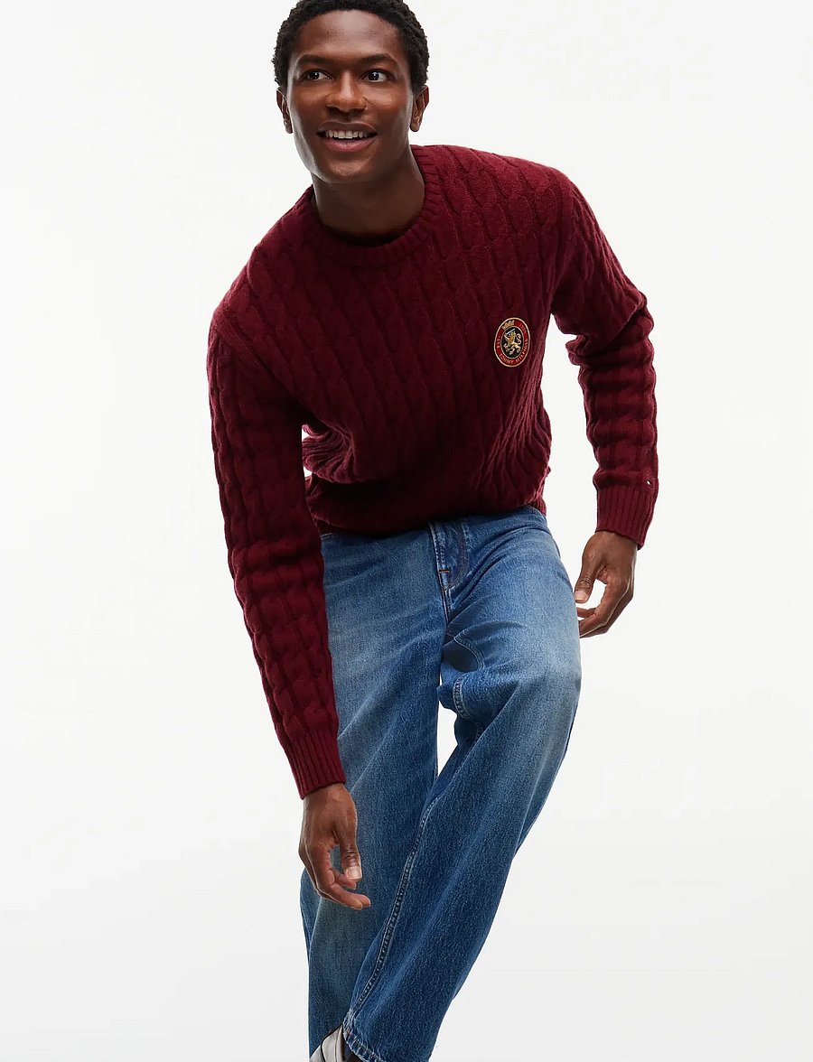 Tommy Hilfiger - ICON CREST GRAPHIC CREW NECK - rundhals - burgundy - 4
