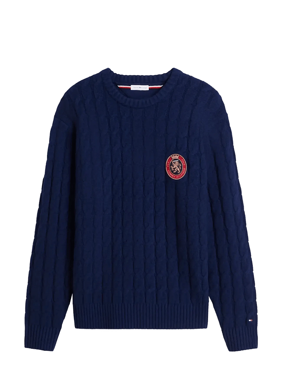 Tommy Hilfiger - ICON CREST GRAPHIC CREW NECK - round necks - carbon navy - 1