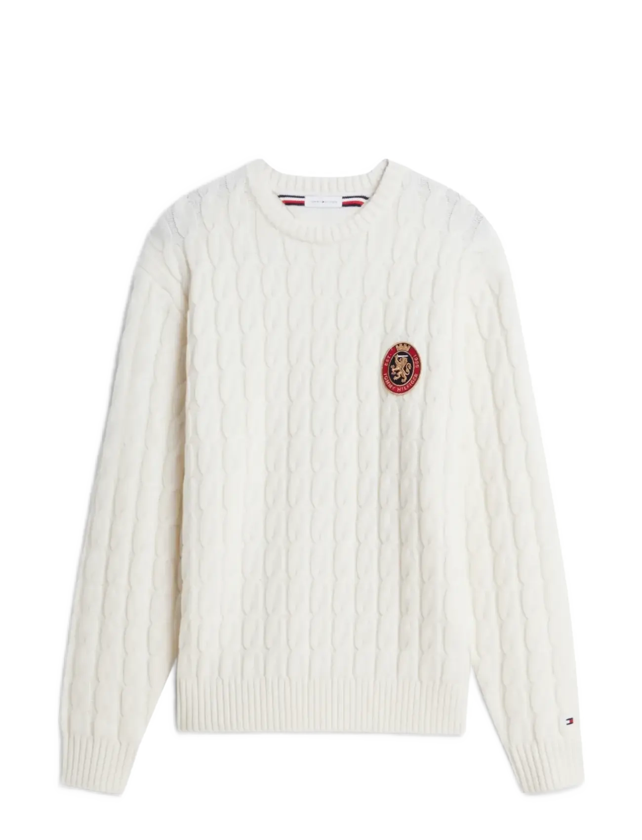 Tommy Hilfiger ICON CREST GRAPHIC CREW NECK - Clothing - IVORY PETAL / cream