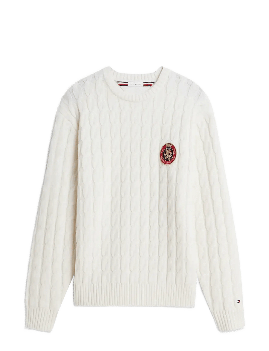 Tommy Hilfiger - ICON CREST GRAPHIC CREW NECK - rundhalsad - ivory petal - 1