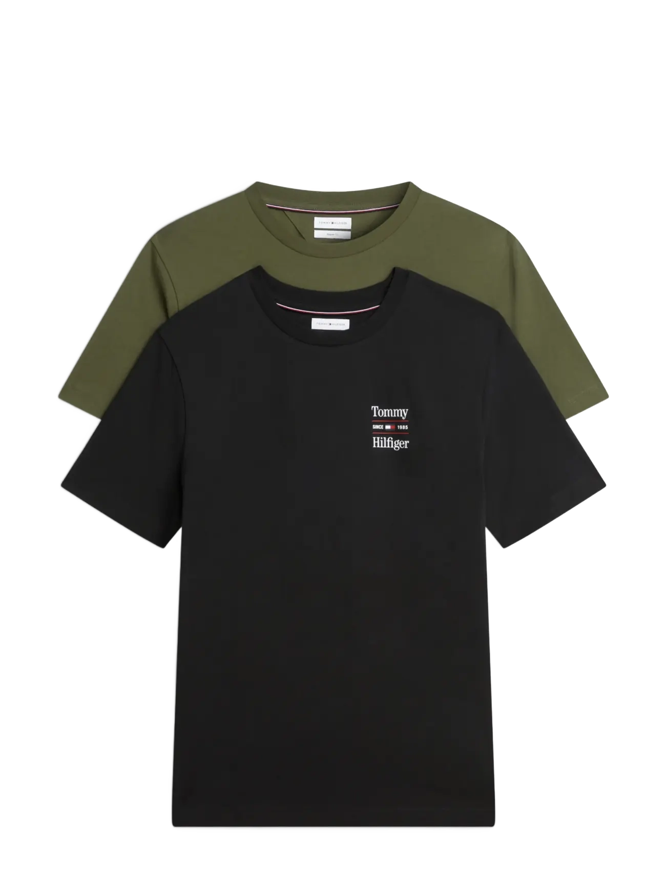 Tommy Hilfiger - 2 PACK CHEST GRAPHIC REG TEES - black huntsman green - 1