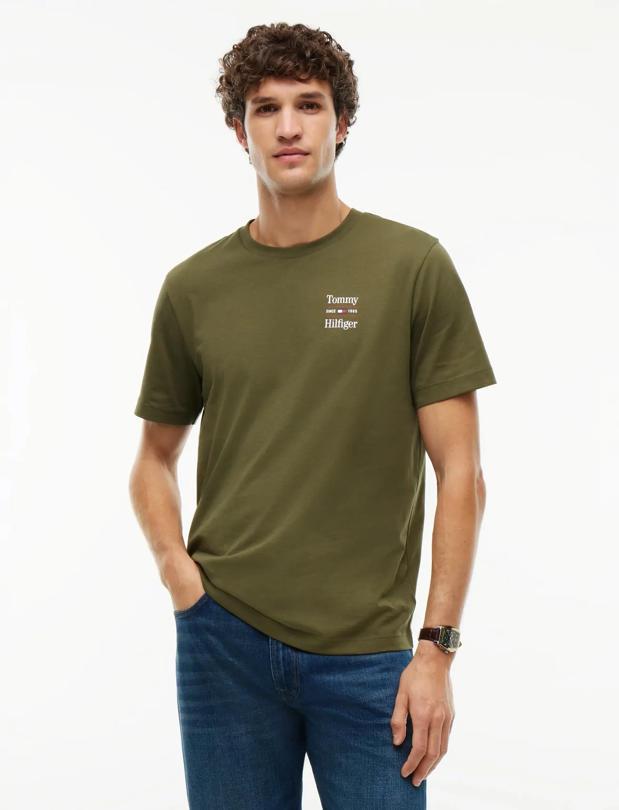 Tommy Hilfiger - 2 PACK CHEST GRAPHIC REG TEES - black huntsman green - 3