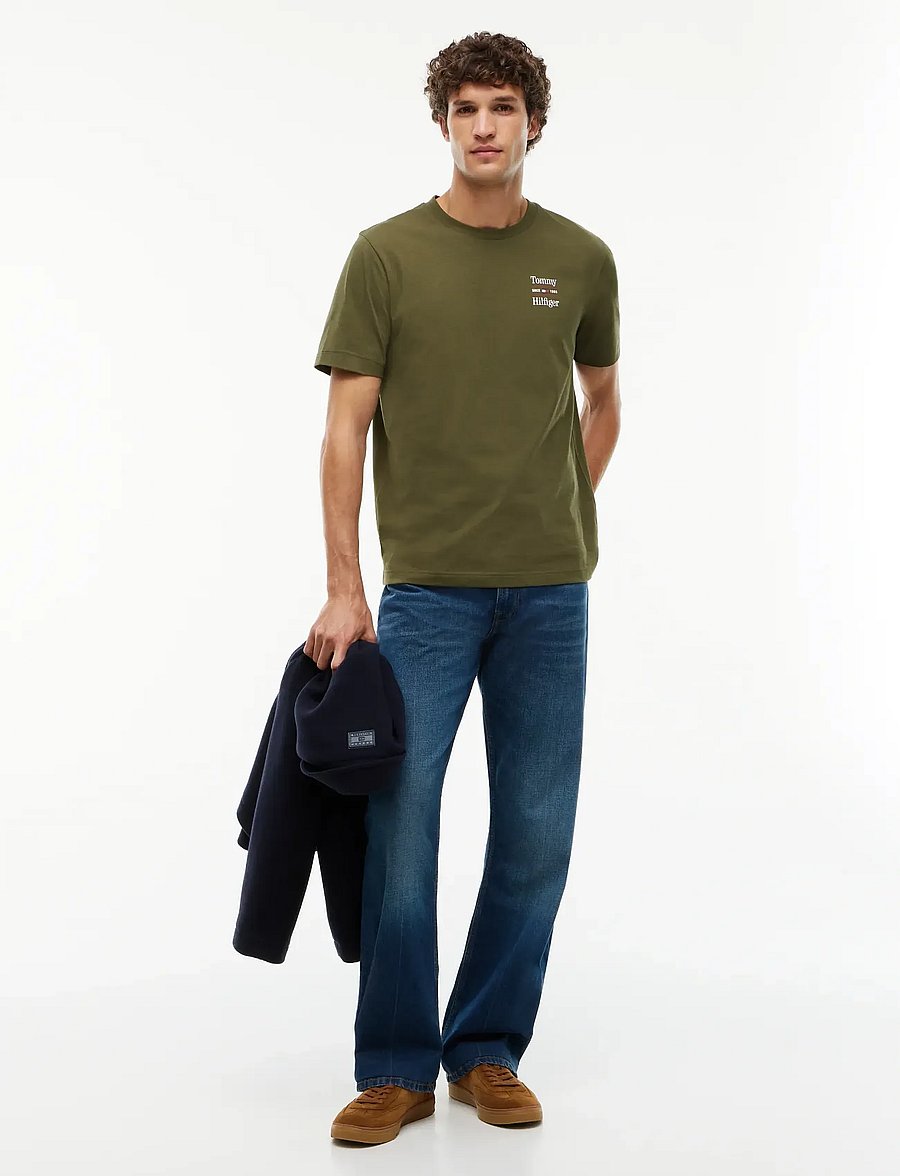 Tommy Hilfiger - 2 PACK CHEST GRAPHIC REG TEES - short-sleeved t-shirts - black huntsman green - 5