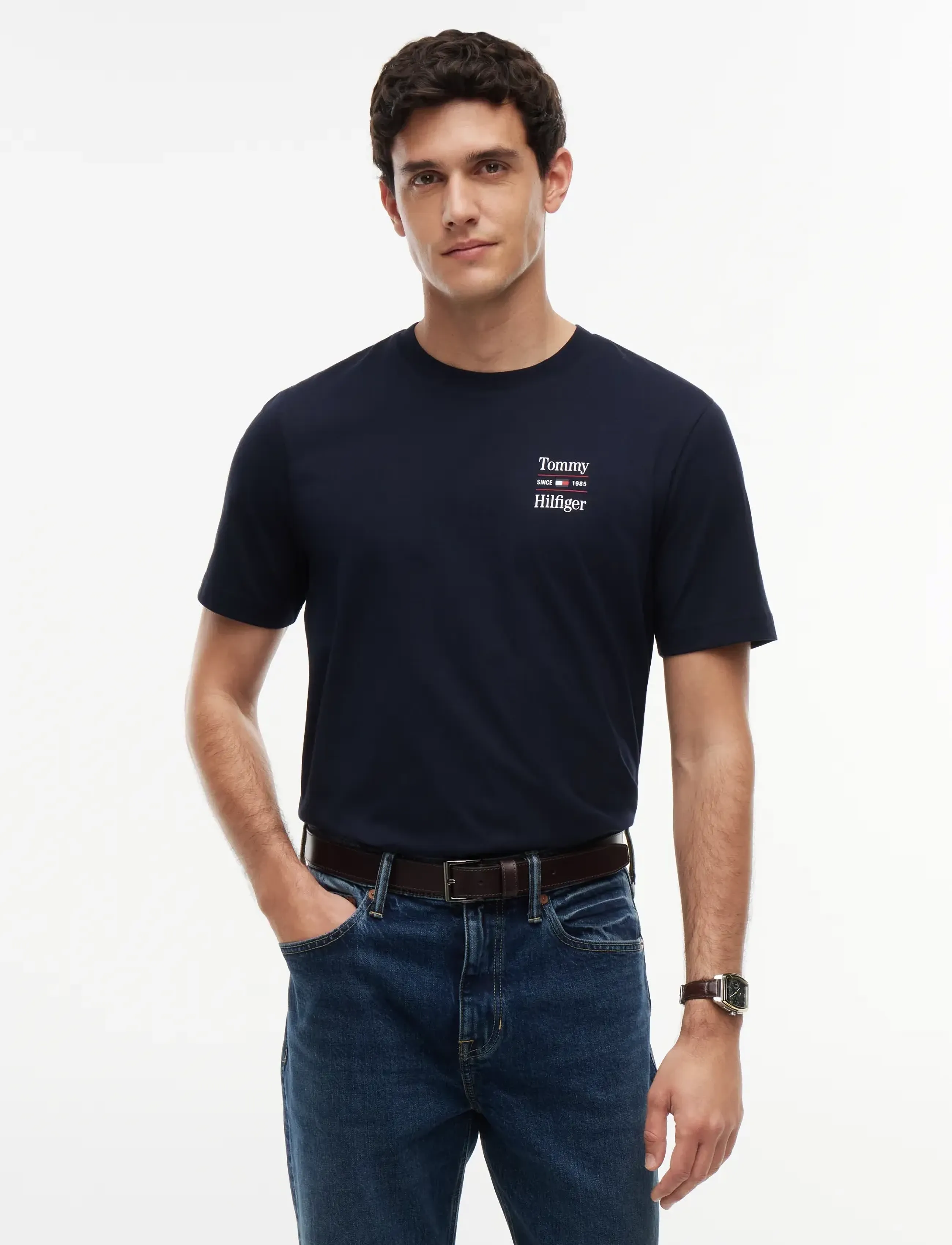 Tommy Hilfiger - 2 PACK CHEST GRAPHIC REG TEES - t-särkide multipakk - navy sky blue - 2