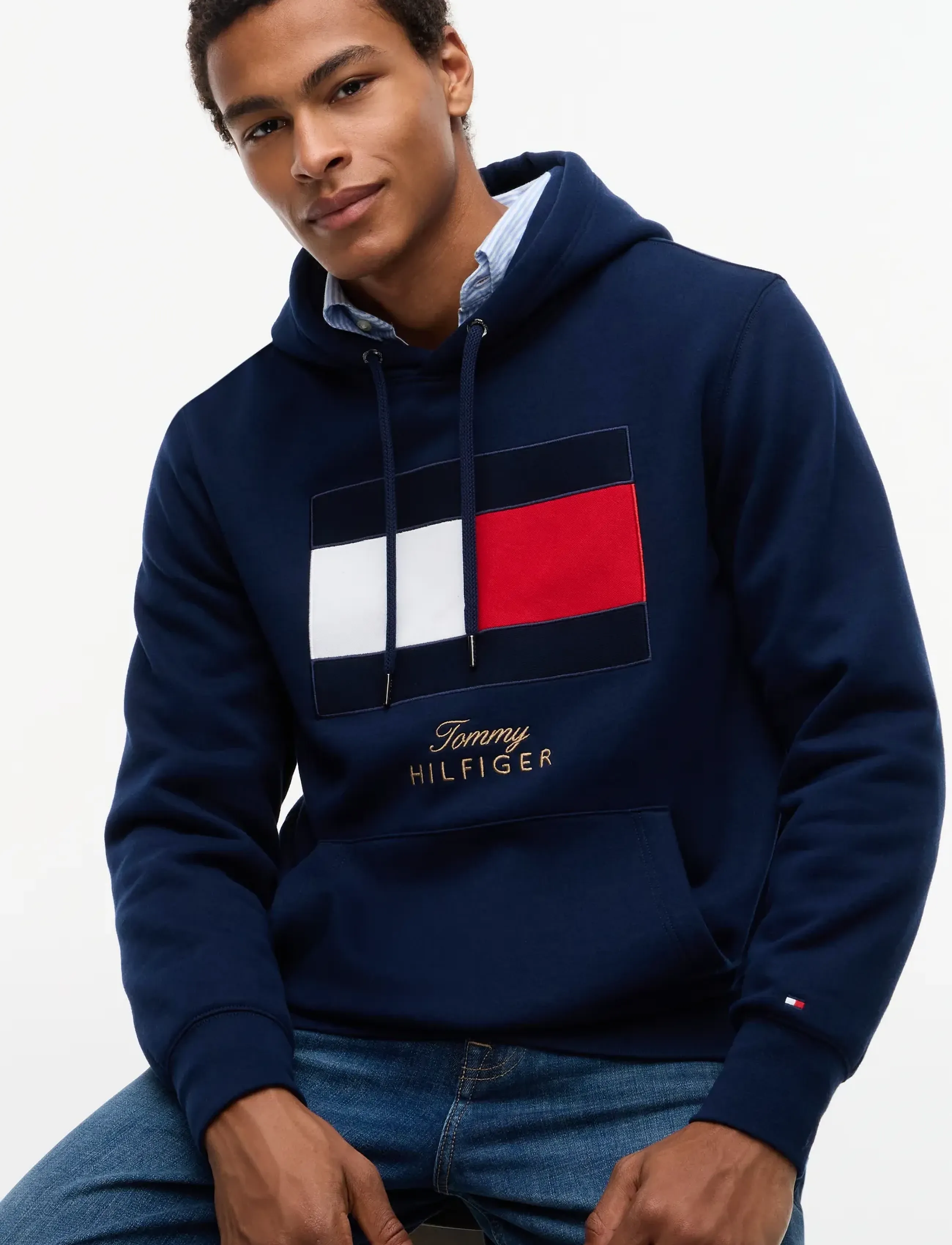 Tommy Hilfiger - GIFTING FLAG FLEECE HOODIE - carbon navy - 3