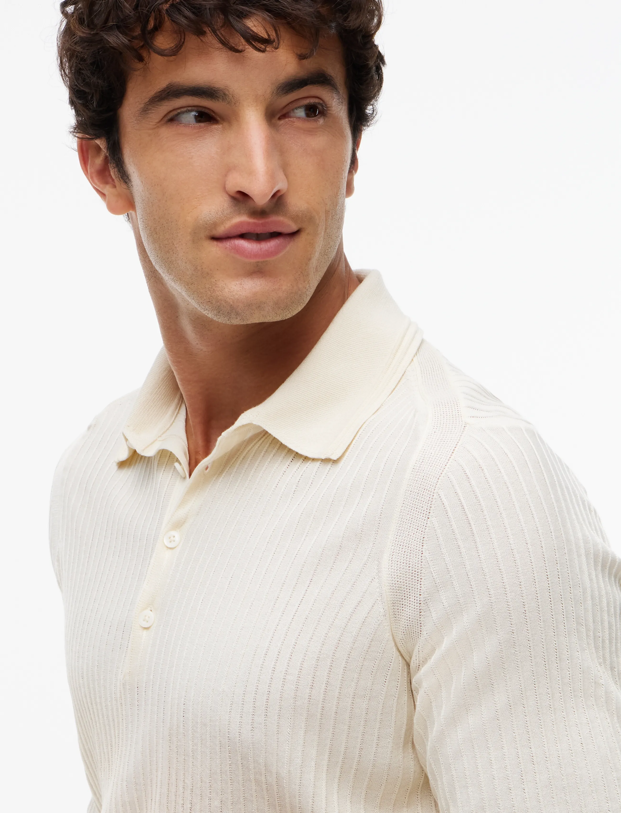 Tommy Hilfiger - NY PERFORMANCE LS POLO - ivory petal - 3