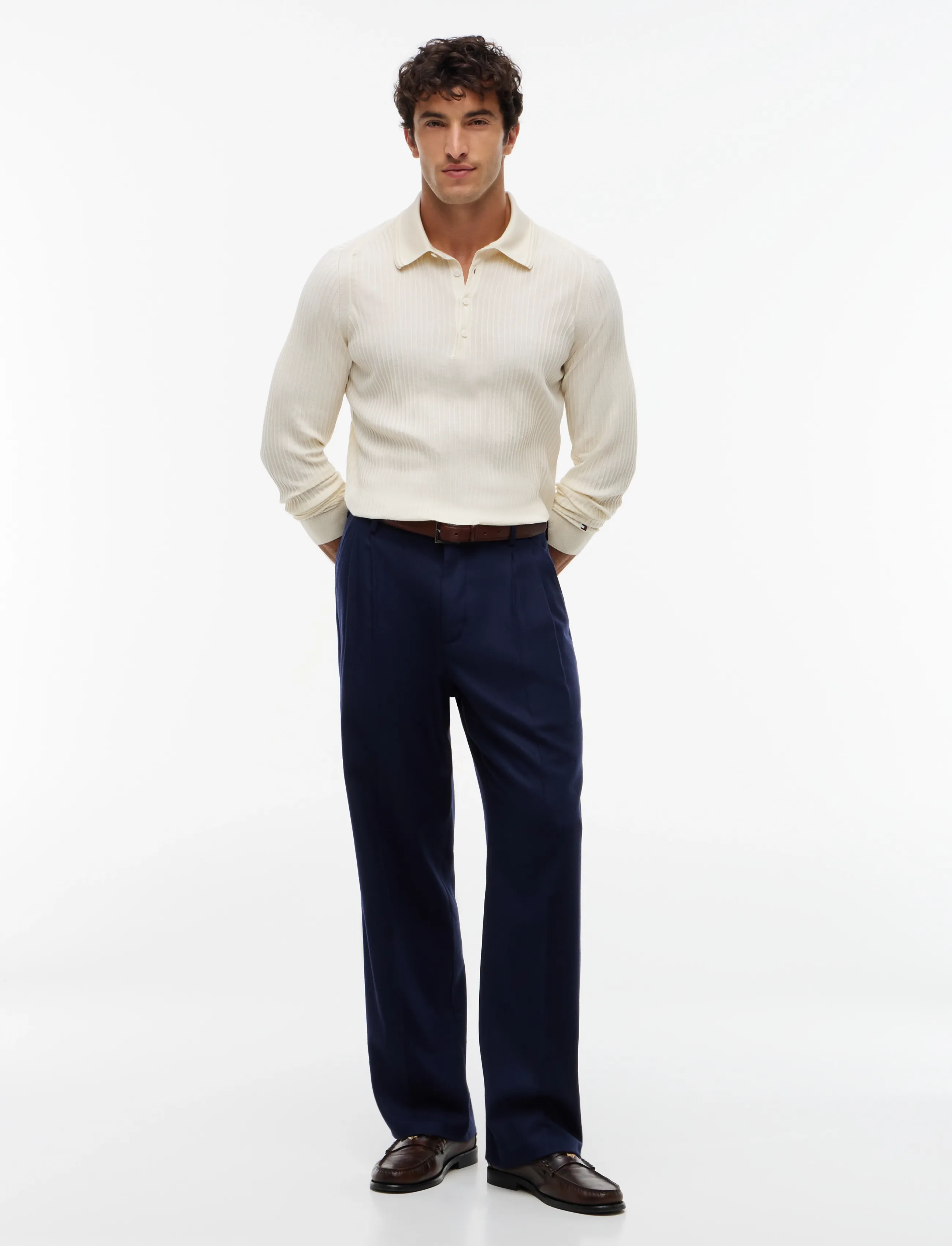 Tommy Hilfiger - NY PERFORMANCE LS POLO - ivory petal - 4