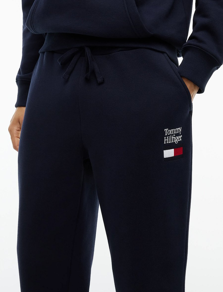 Tommy Hilfiger - TOMMY EMBRO FLAG SWEATPANTS - nach anlass kaufen - navy blue - 5
