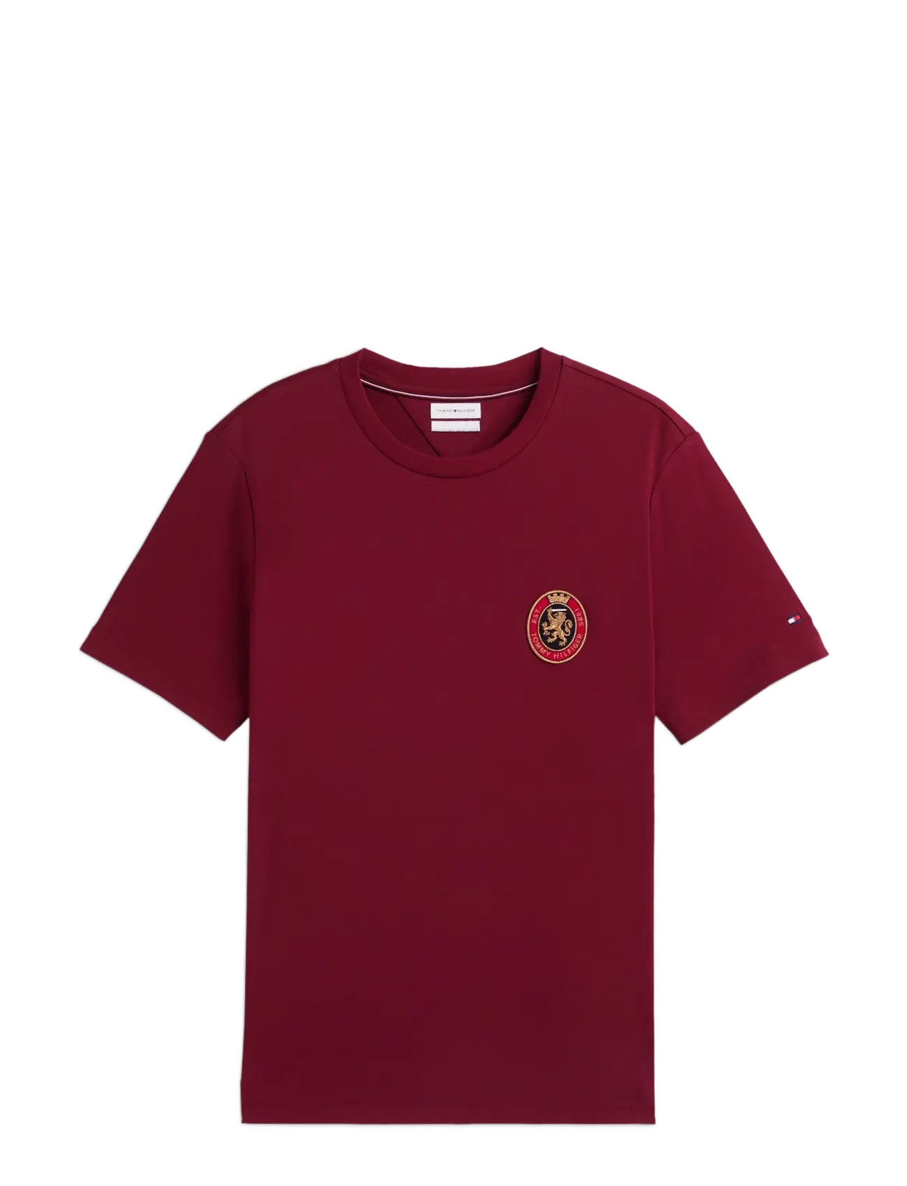 Tommy Hilfiger - LIGHT INTERLOCK POCKET CREST TEE - burgundy - 1