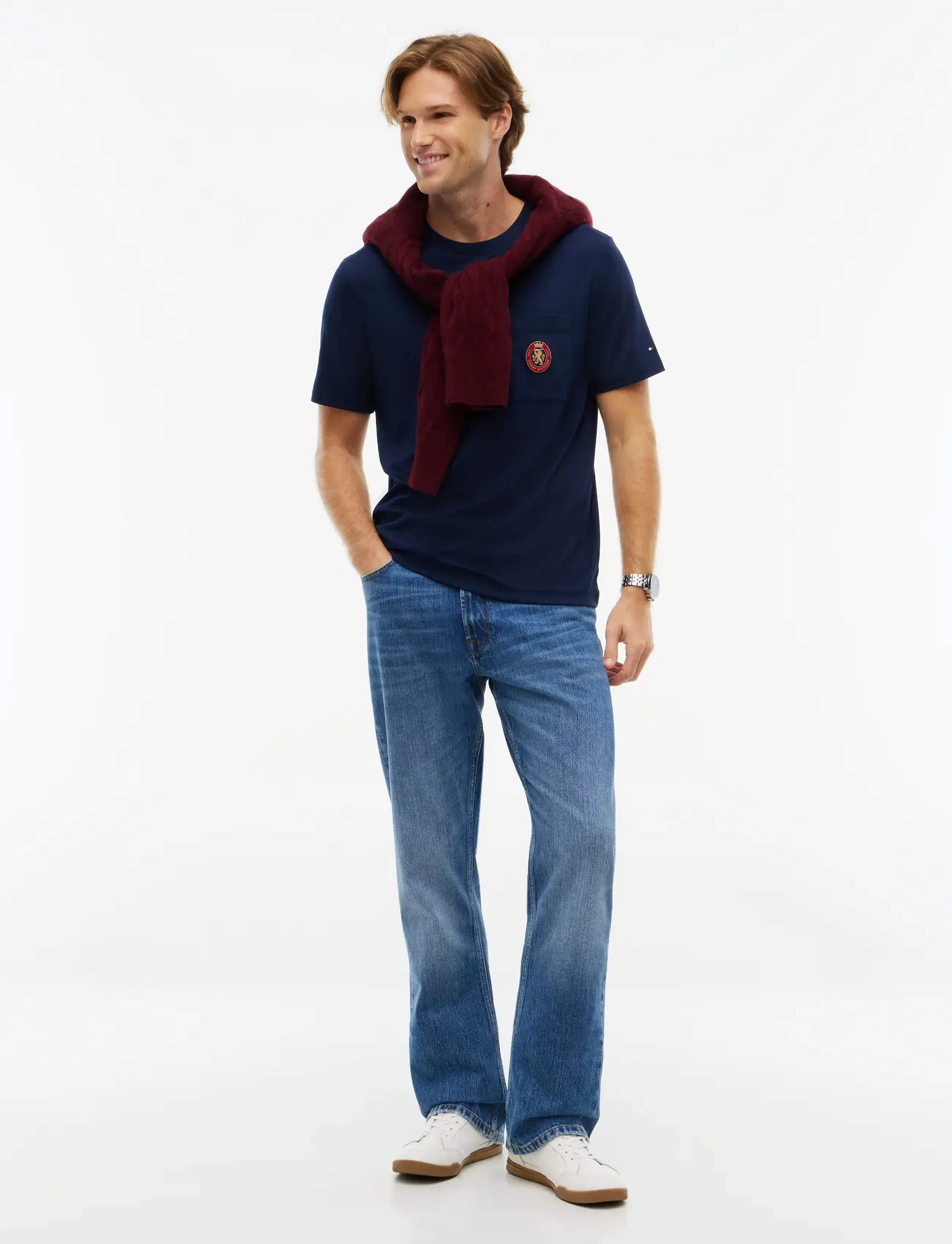 TOMMY HILFIGER Light Interlock Pocket Crest Tee t-shirts herr – bild 4