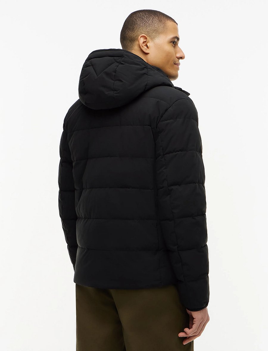 Tommy Hilfiger - DETACHABLE HOODED BRANDED PUFFER - gefütterte jacken - black - 2