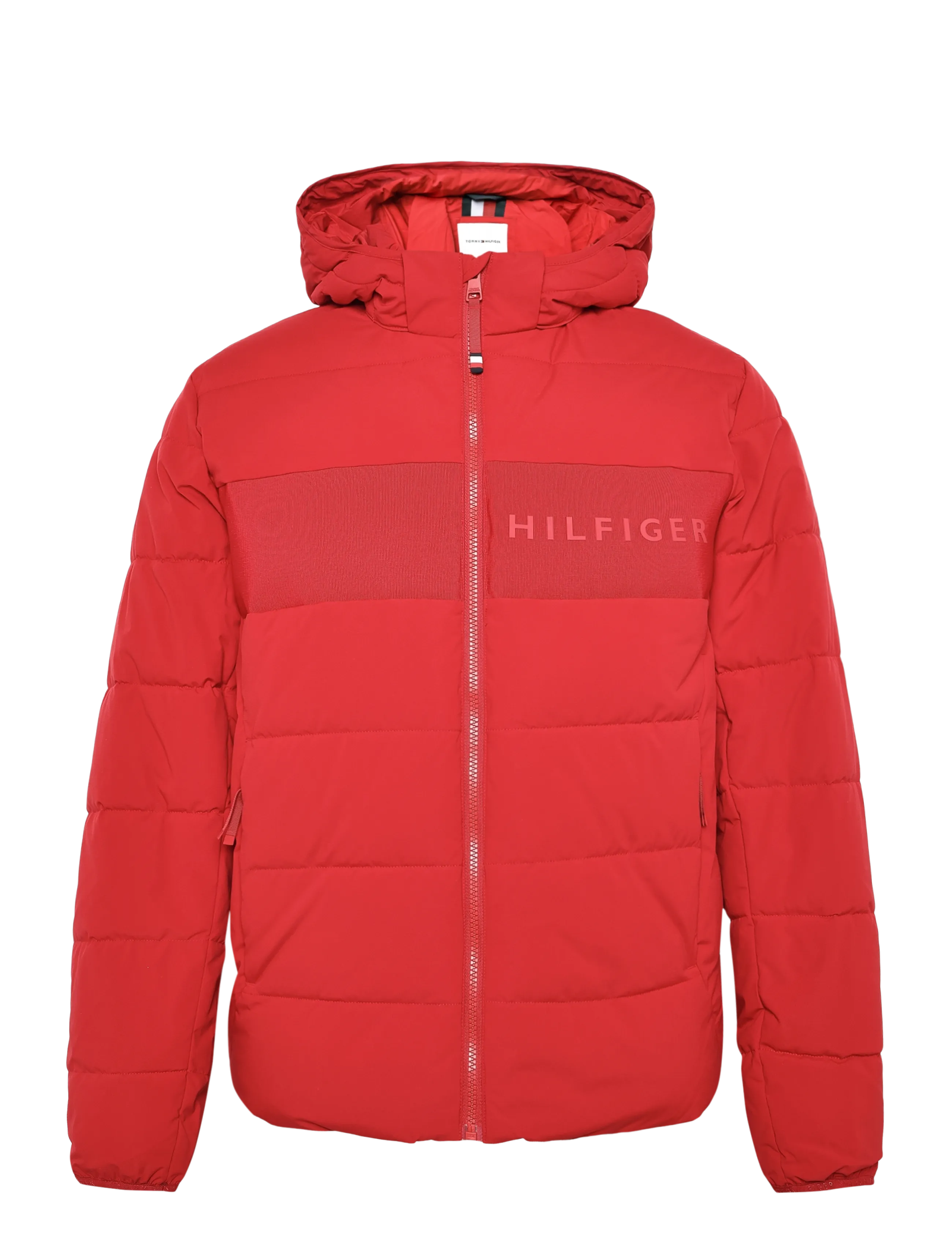 Tommy Hilfiger - DETACHABLE HOODED BRANDED PUFFER - fodrade jackor - medium red - 1