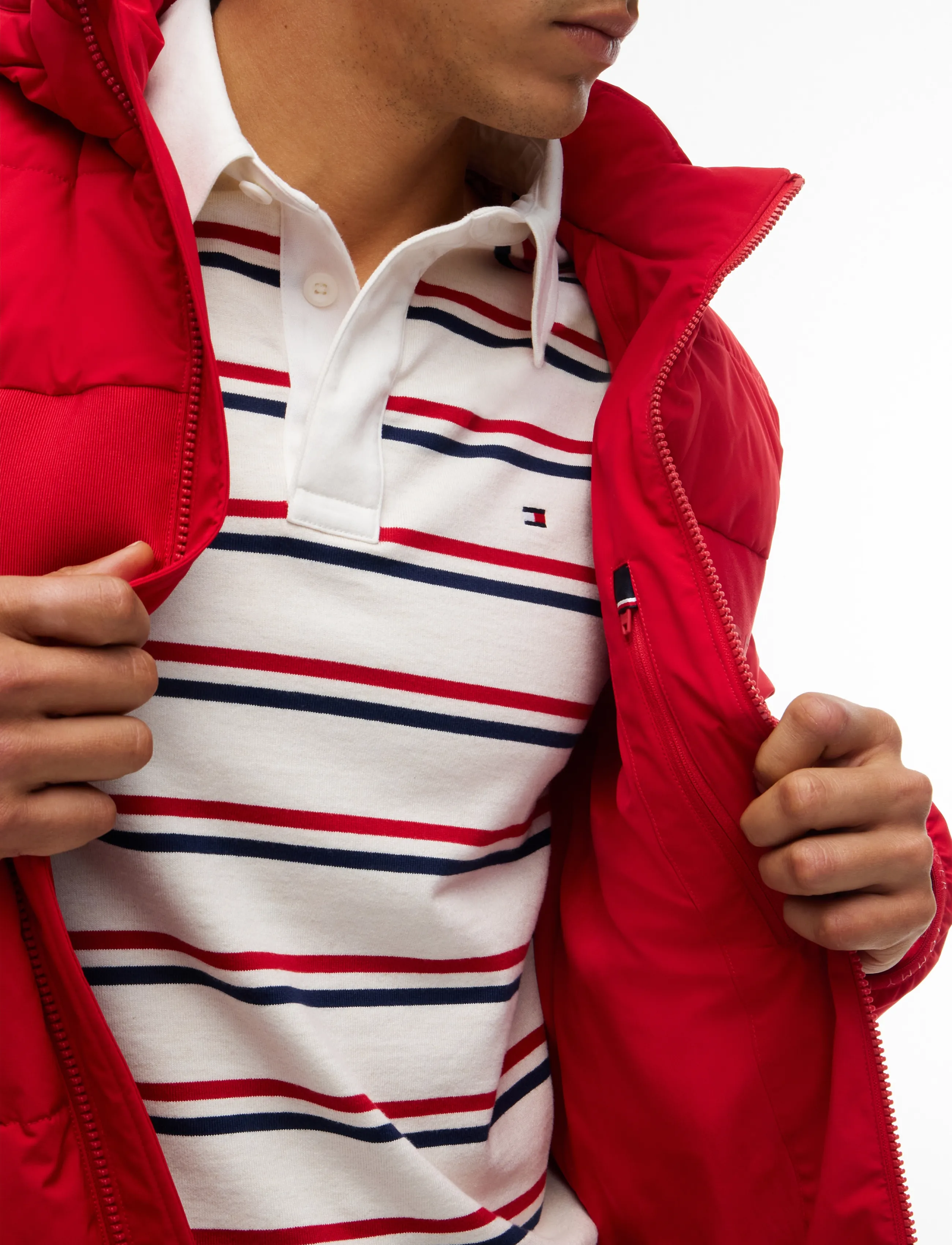 TOMMY HILFIGER Detachable Hooded Branded Puffer dunjackor herr – bild 6