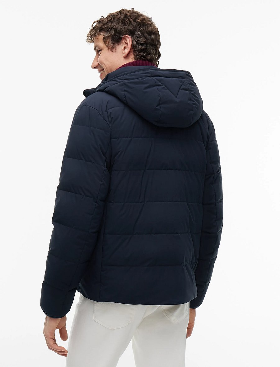 Tommy Hilfiger - DETACHABLE HOODED BRANDED PUFFER - bólstraðir jakkar - navy blue - 2