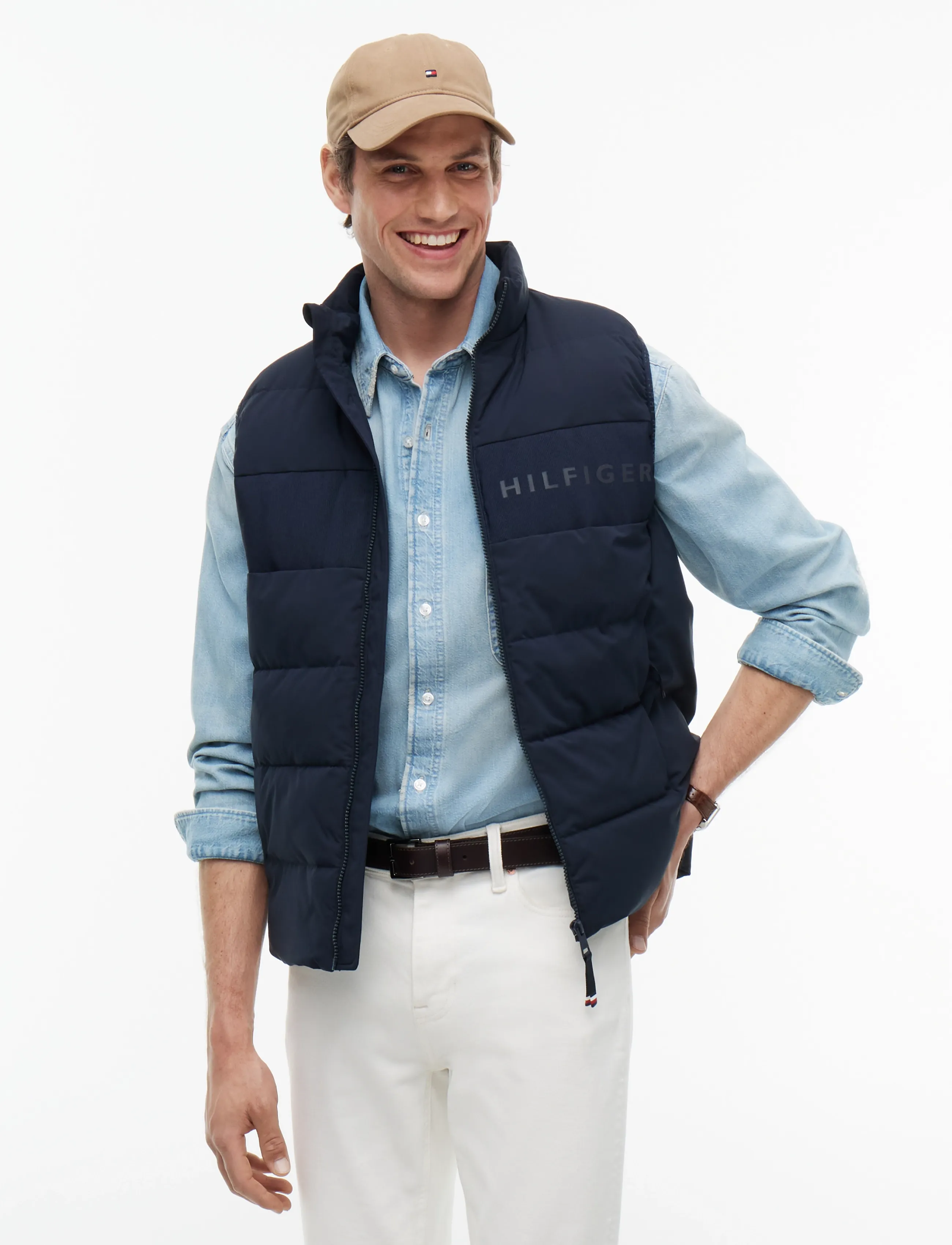 Tommy Hilfiger Branded Vest, M, Navy, Overtøj > Veste, Herre