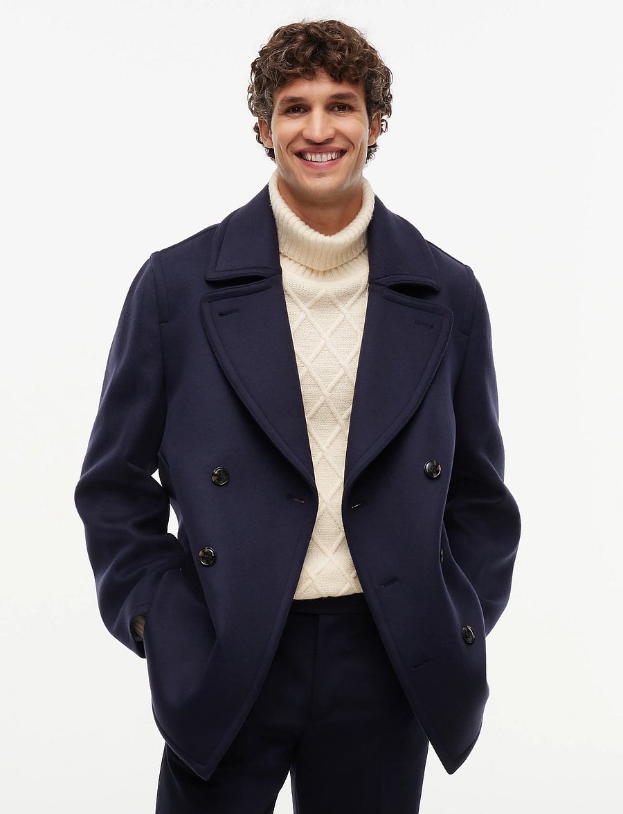 Tommy Hilfiger - NY WOOL PEACOAT - wollmäntel - navy blue - 0