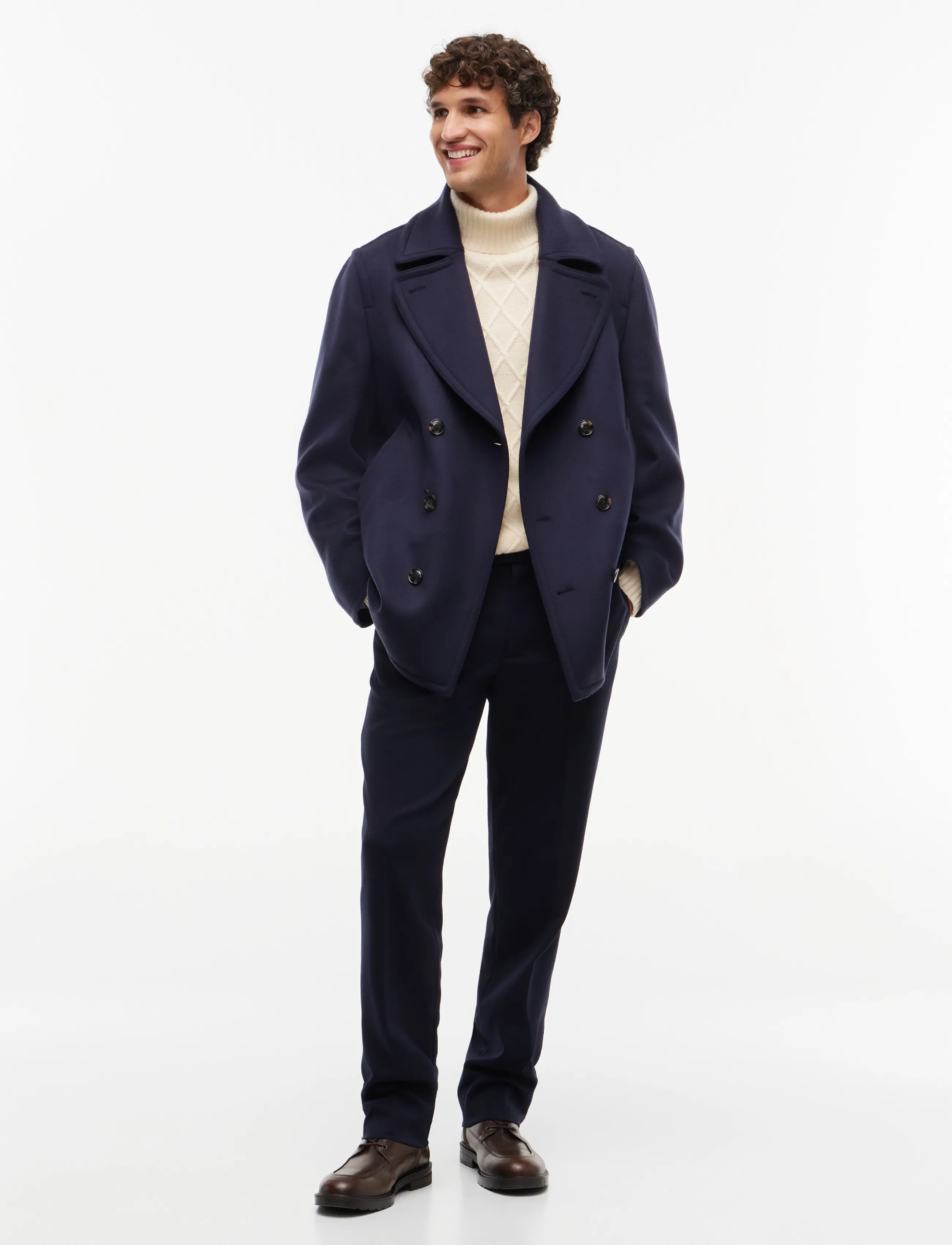 Tommy Hilfiger - NY WOOL PEACOAT - wollmäntel - navy blue - 3