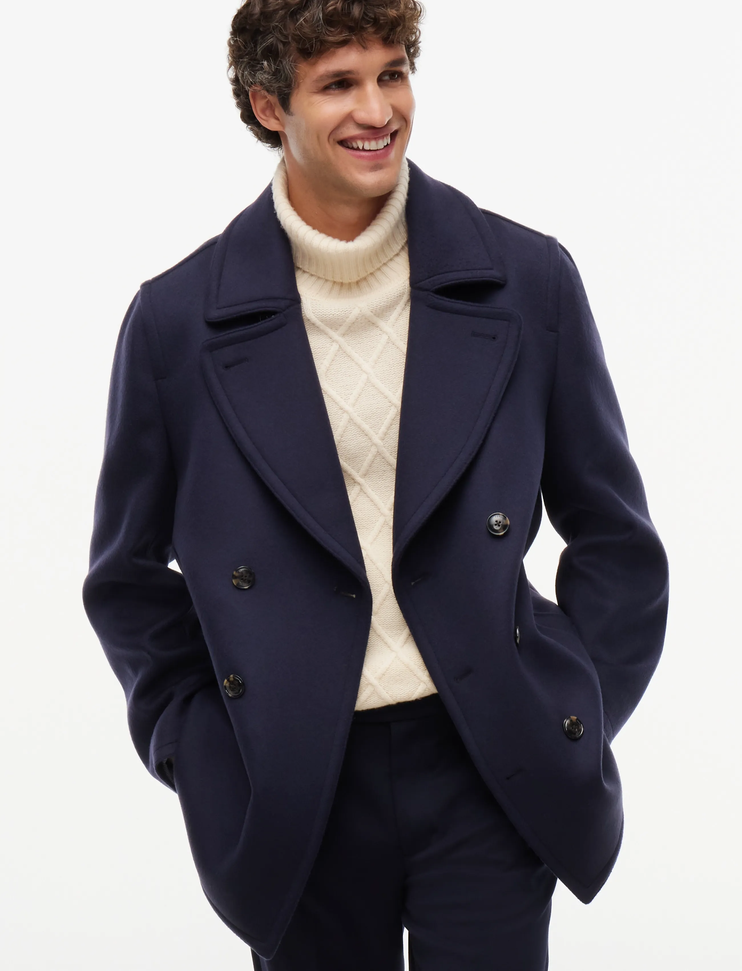 TOMMY HILFIGER Ny Wool Peacoat kappor & rockar herr – bild 5