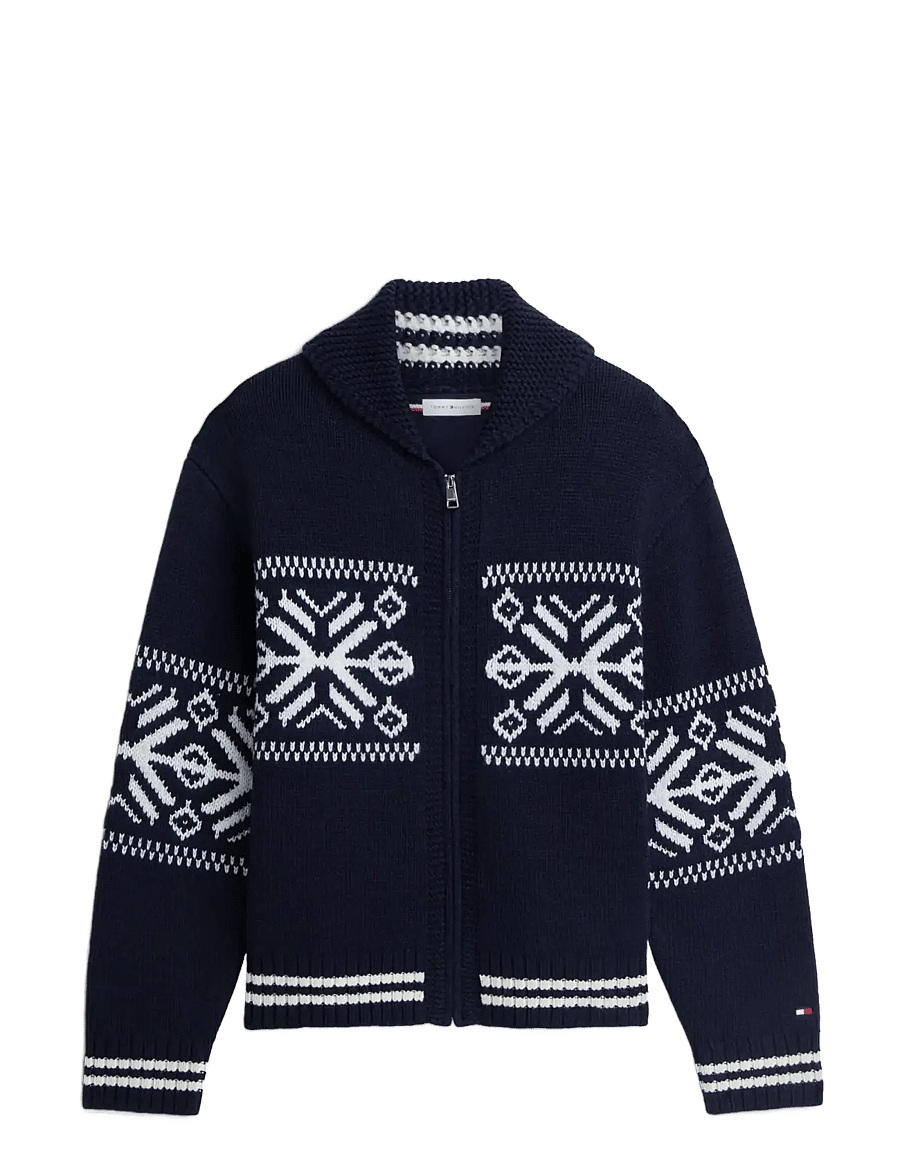 Tommy Hilfiger - GIFTING KNITTED VARSITY JACKET - varsity-jacken - navy blue ivory petal - 1