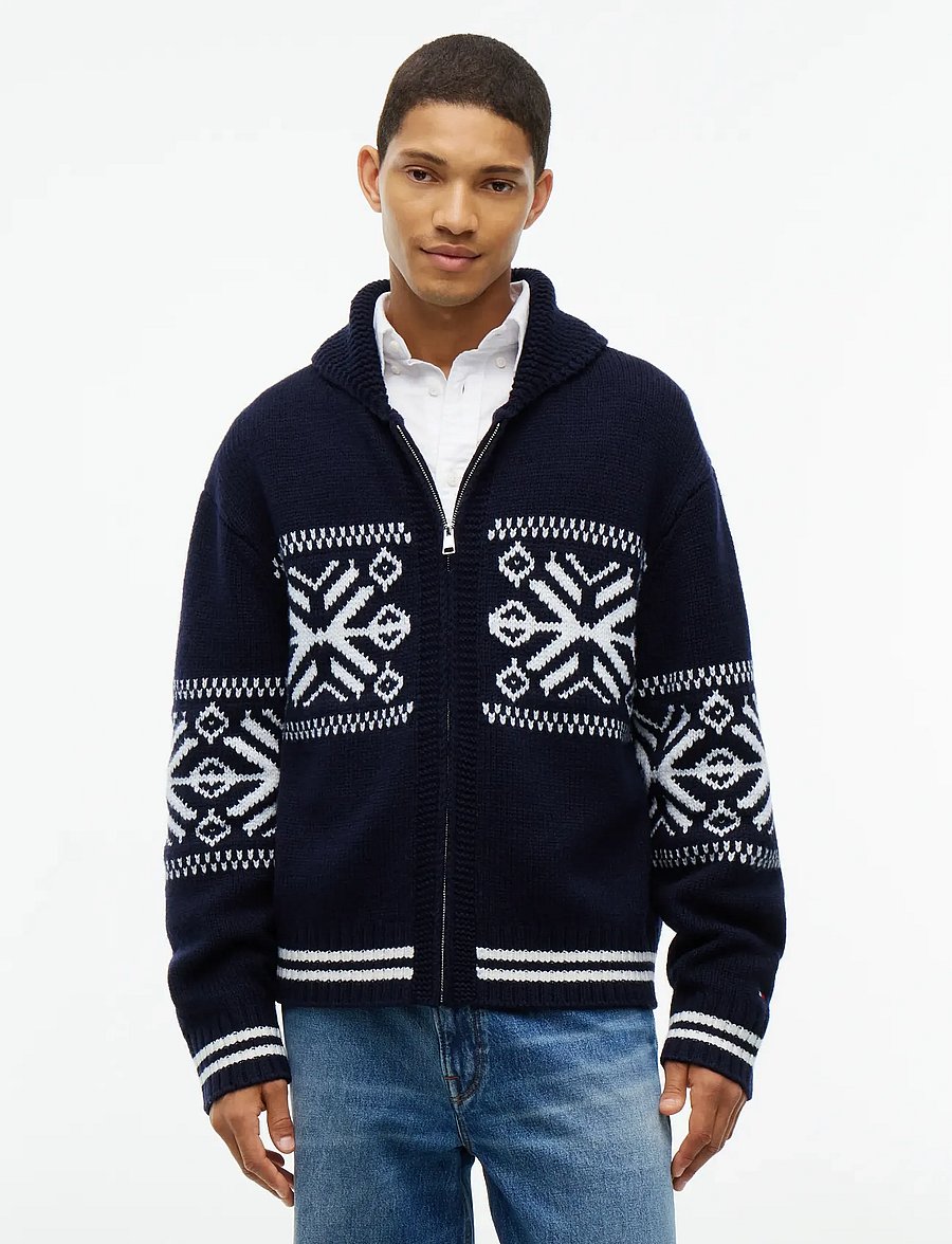Tommy Hilfiger - GIFTING KNITTED VARSITY JACKET - varsity-jacken - navy blue ivory petal - 0