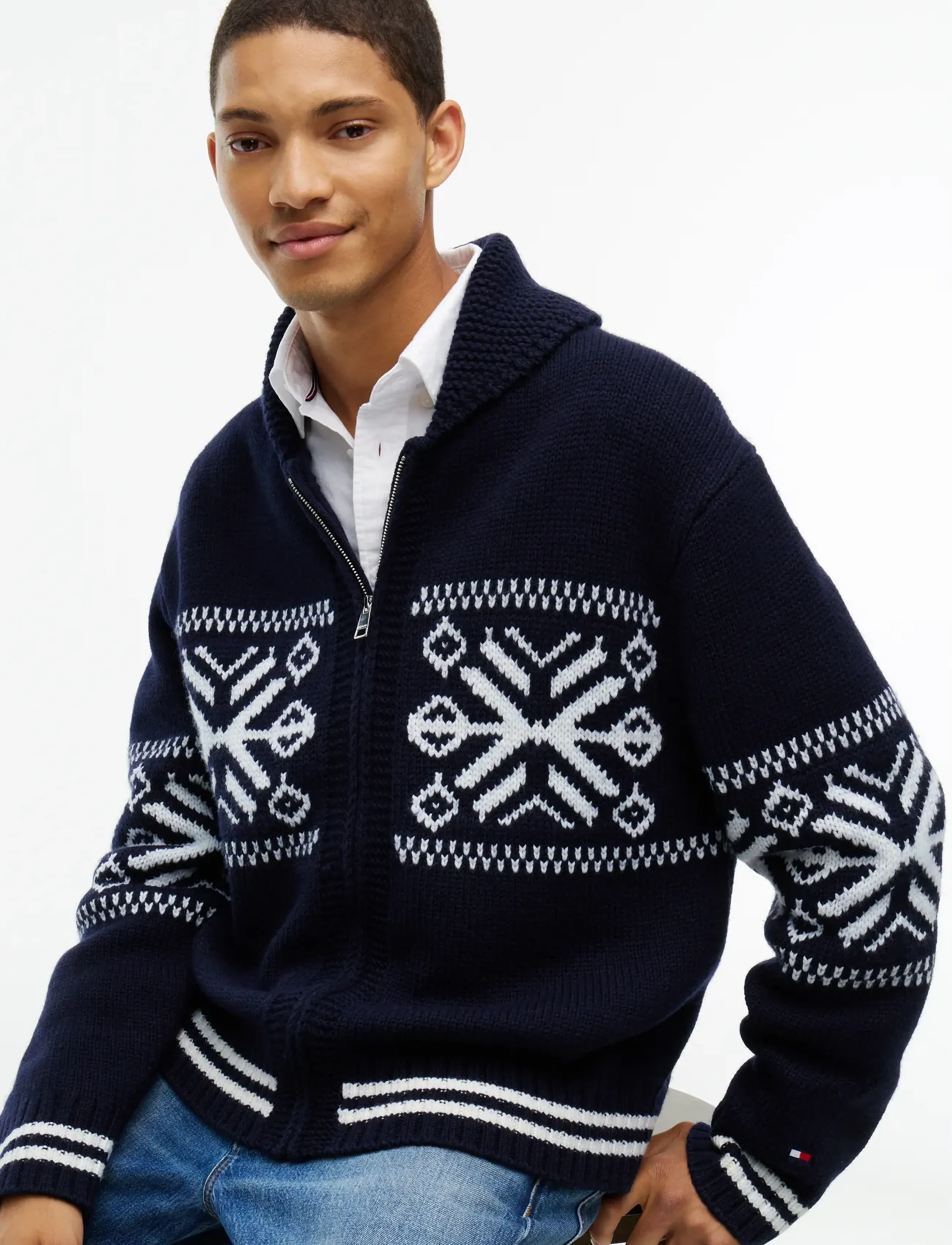 TOMMY HILFIGER Gifting Knitted Varsity Jacket jackor herr – bild 3