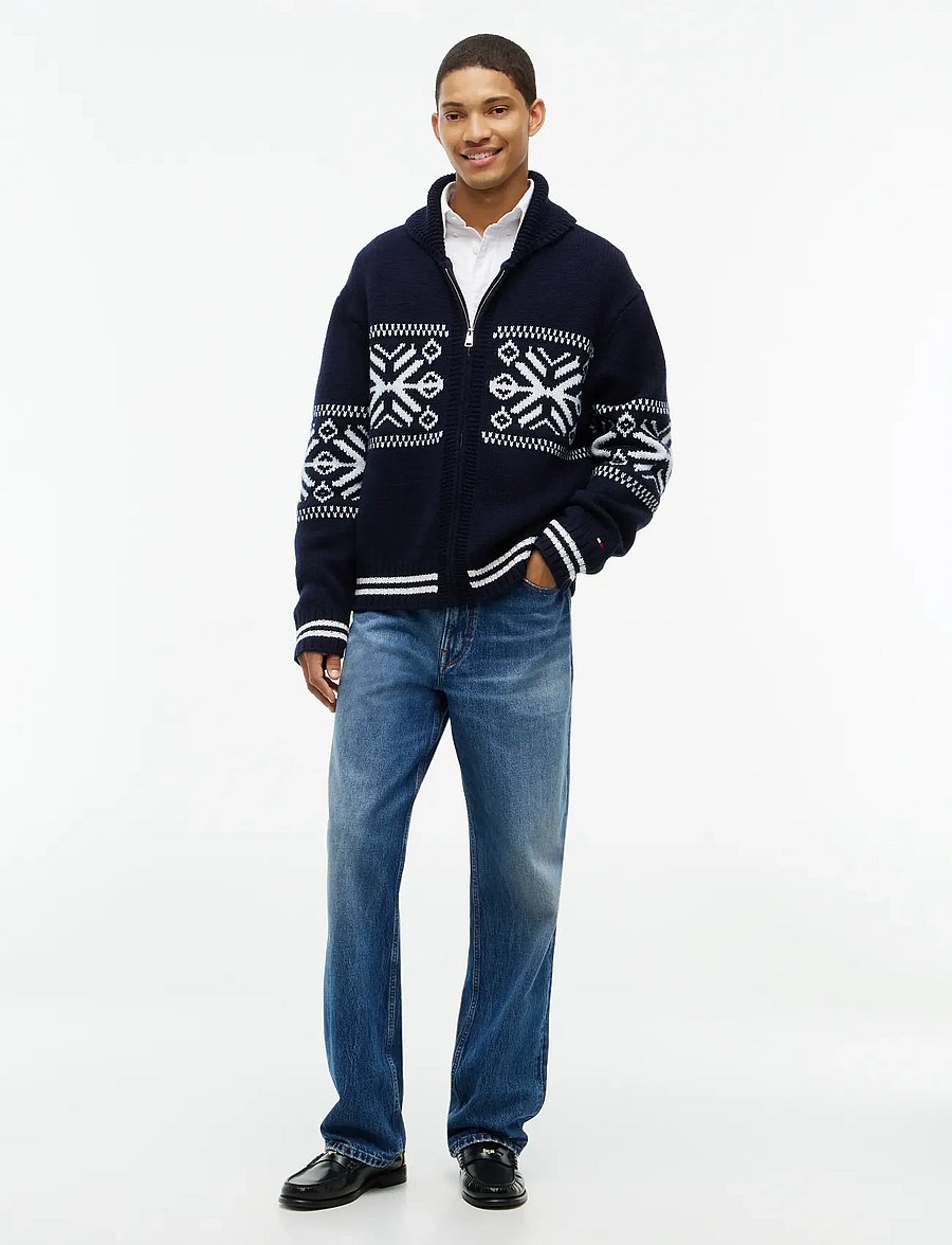 Tommy Hilfiger - GIFTING KNITTED VARSITY JACKET - varsity-jacken - navy blue ivory petal - 4