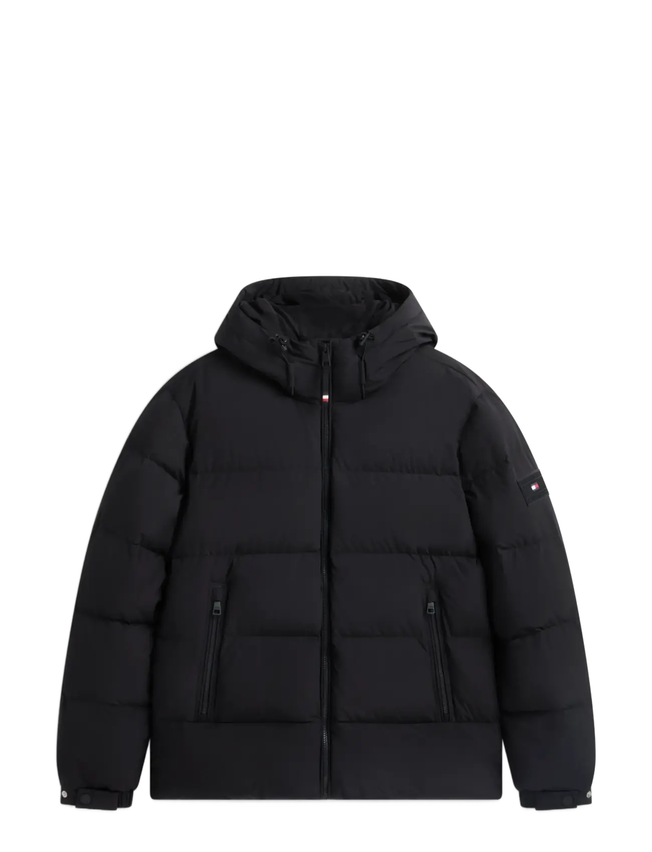 Tommy Hilfiger - DOWN HOODED PUFFER JKT - forede jakker - black - 1