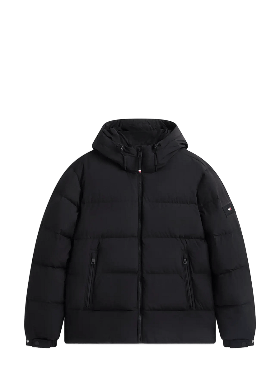 Tommy Hilfiger - DOWN HOODED PUFFER JKT - forede jakker - black - 1