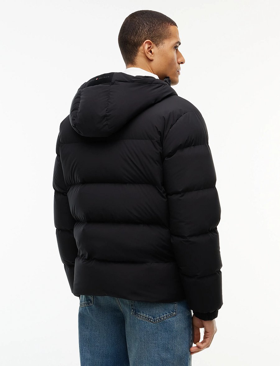 Tommy Hilfiger - DOWN HOODED PUFFER JKT - forede jakker - black - 2